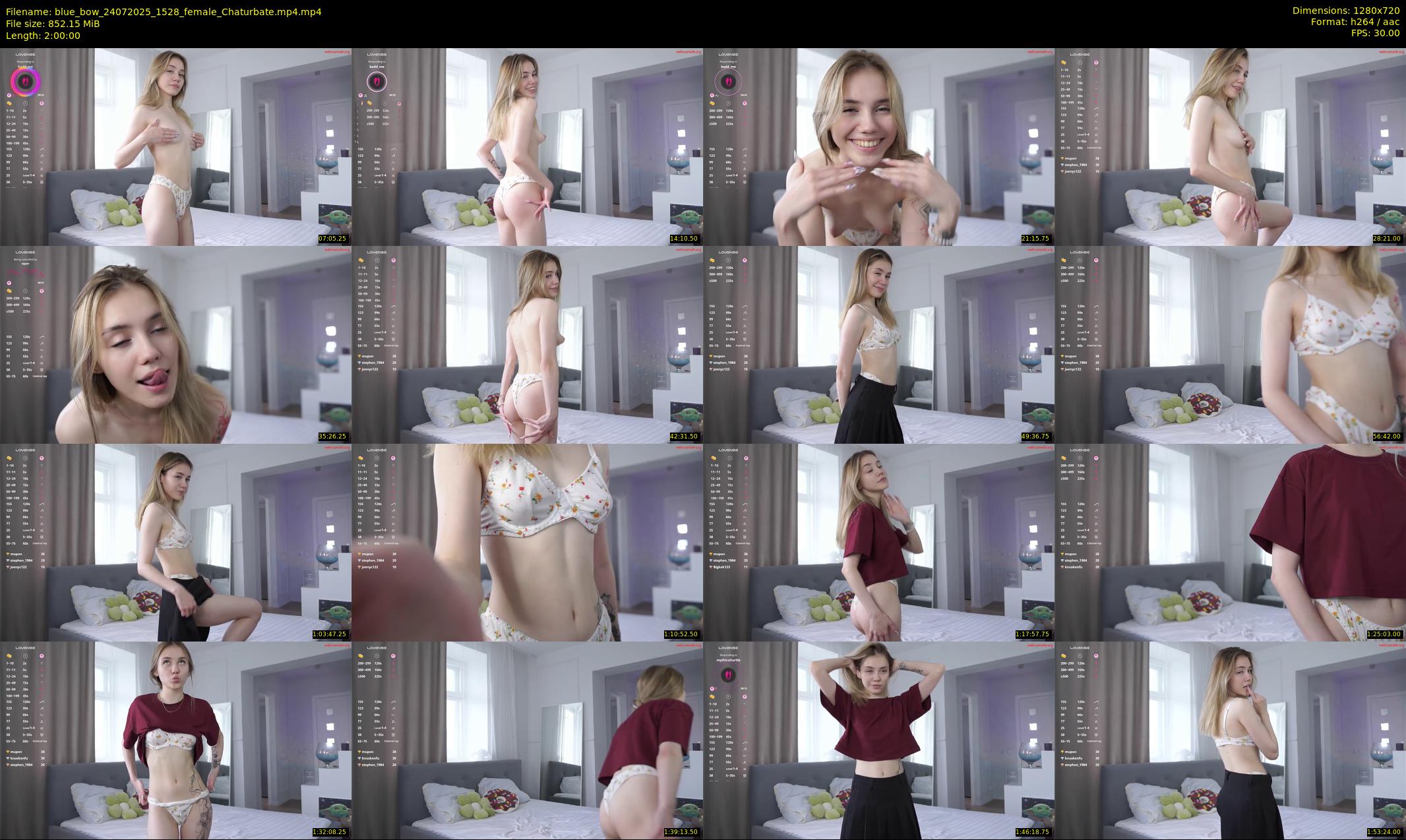 blue_bow — 120 minute Chaturbate female cam show recording, 720p, Jul 24, 2025