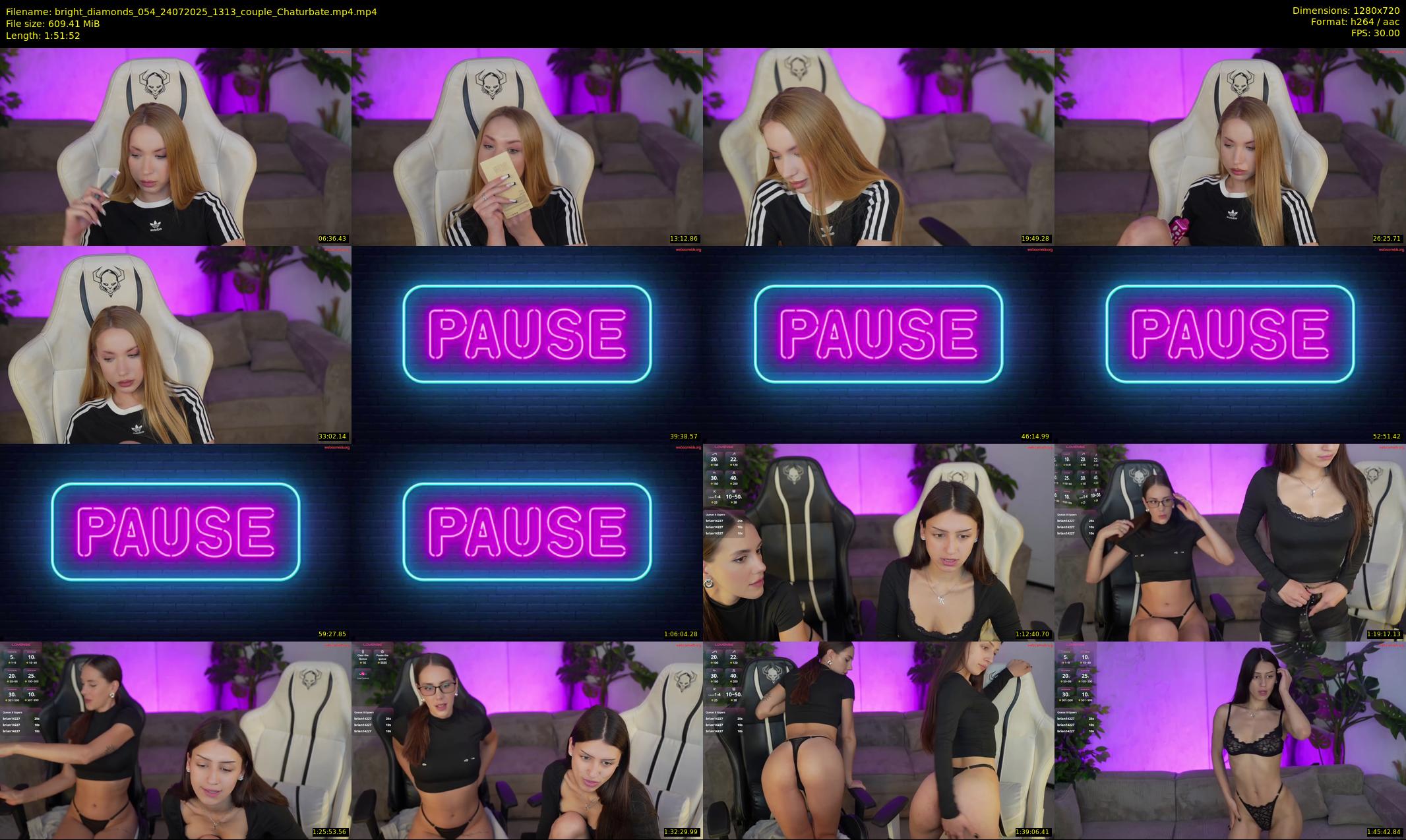 bright_diamonds_054 — 112 minute Chaturbate couple cam show recording, 720p, Jul 24, 2025