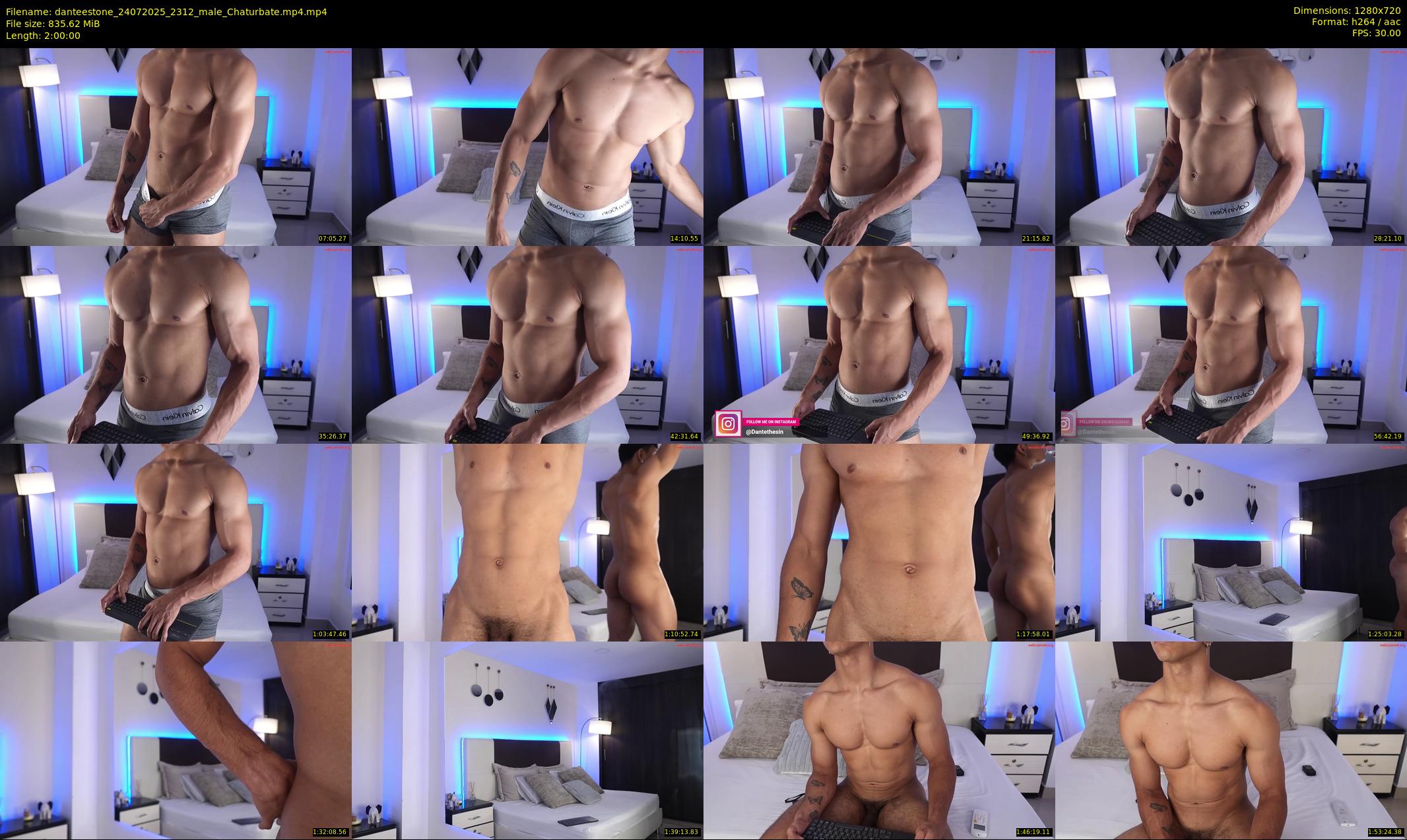danteestone — 120 minute Chaturbate male cam show recording, 720p, Jul 24, 2025