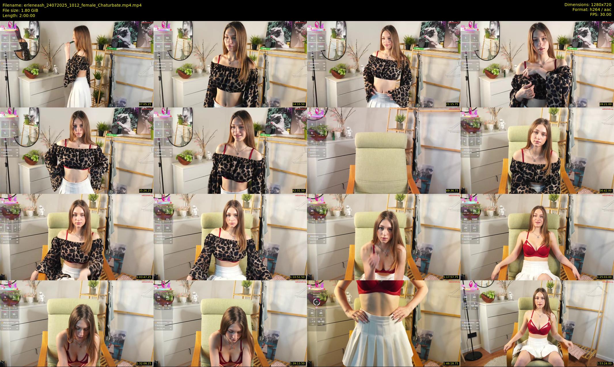 erleneash — 120 minute Chaturbate female cam show recording, 720p, Jul 24, 2025