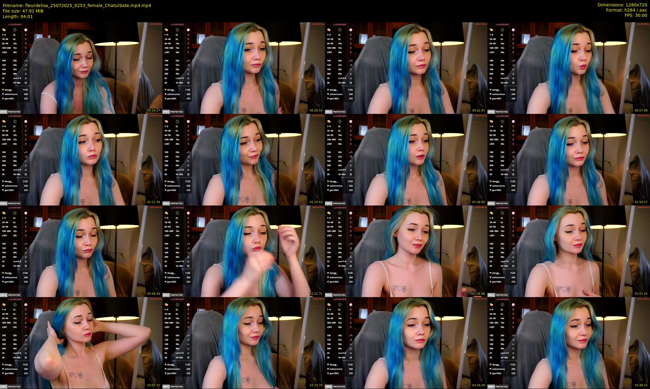 fleurdelisa — 5 minute Chaturbate female cam show recording, 720p, Jul 25, 2025