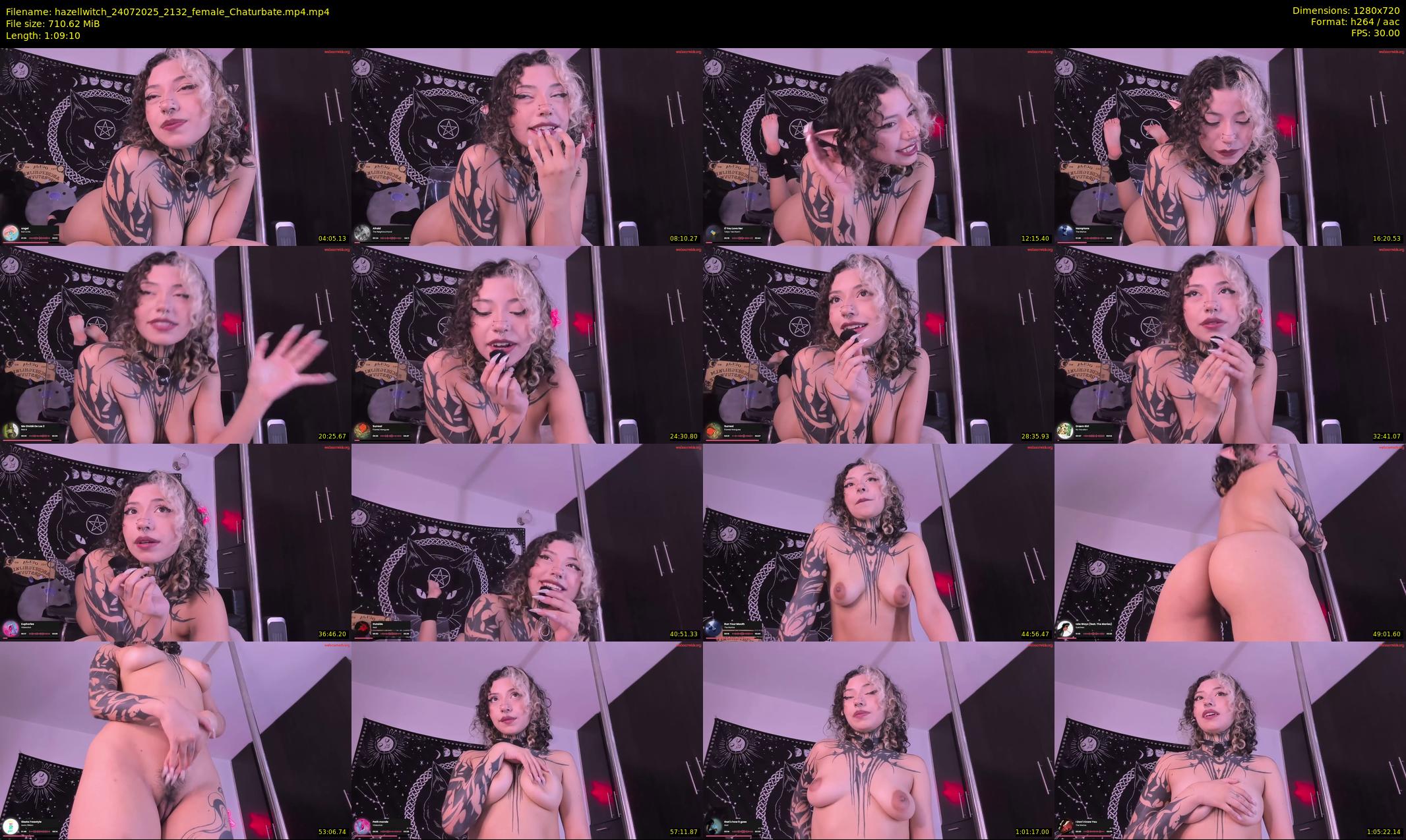 hazellwitch — 70 minute Chaturbate female cam show recording, 720p, Jul 24, 2025