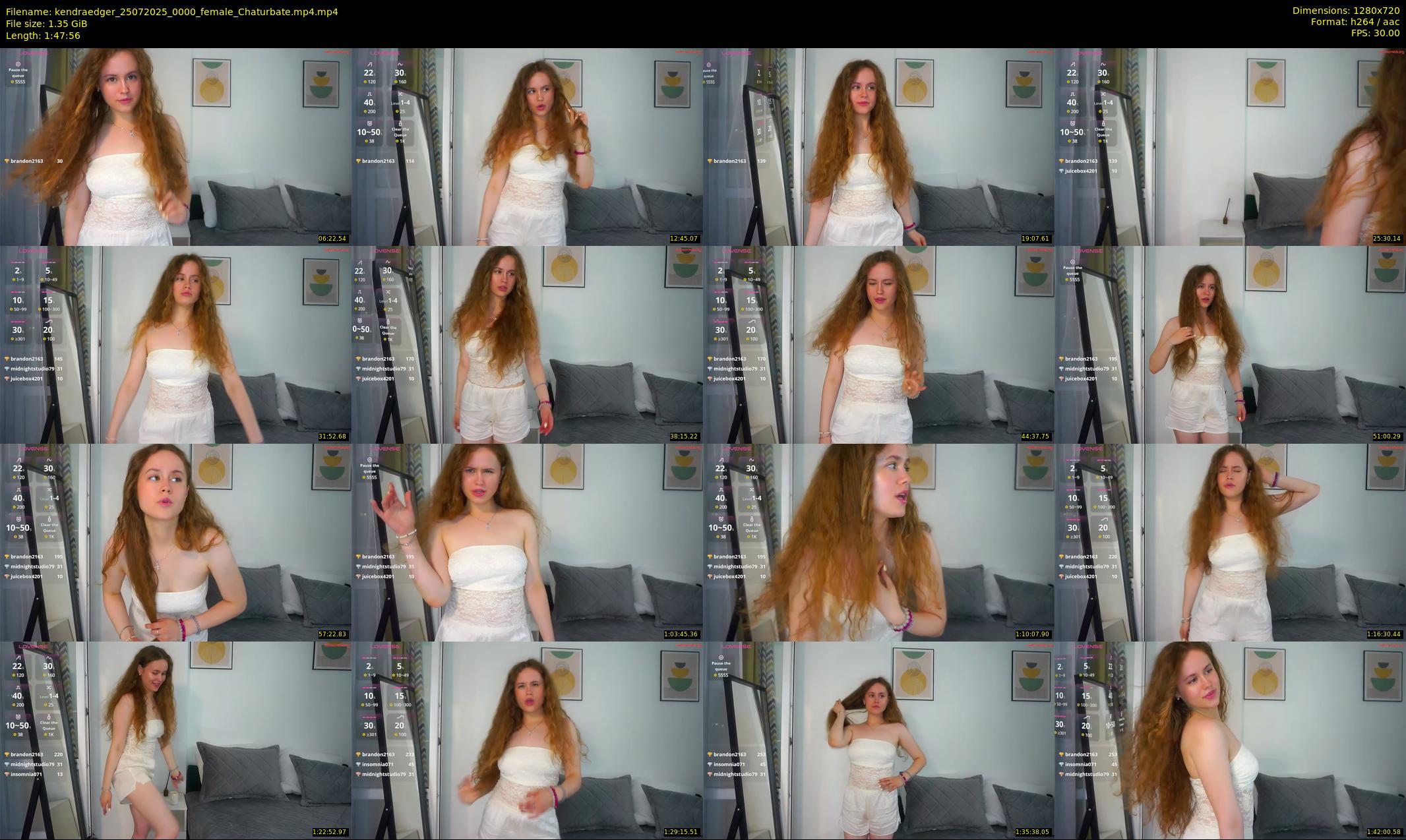 kendraedger — 108 minute Chaturbate female cam show recording, 720p, Jul 25, 2025