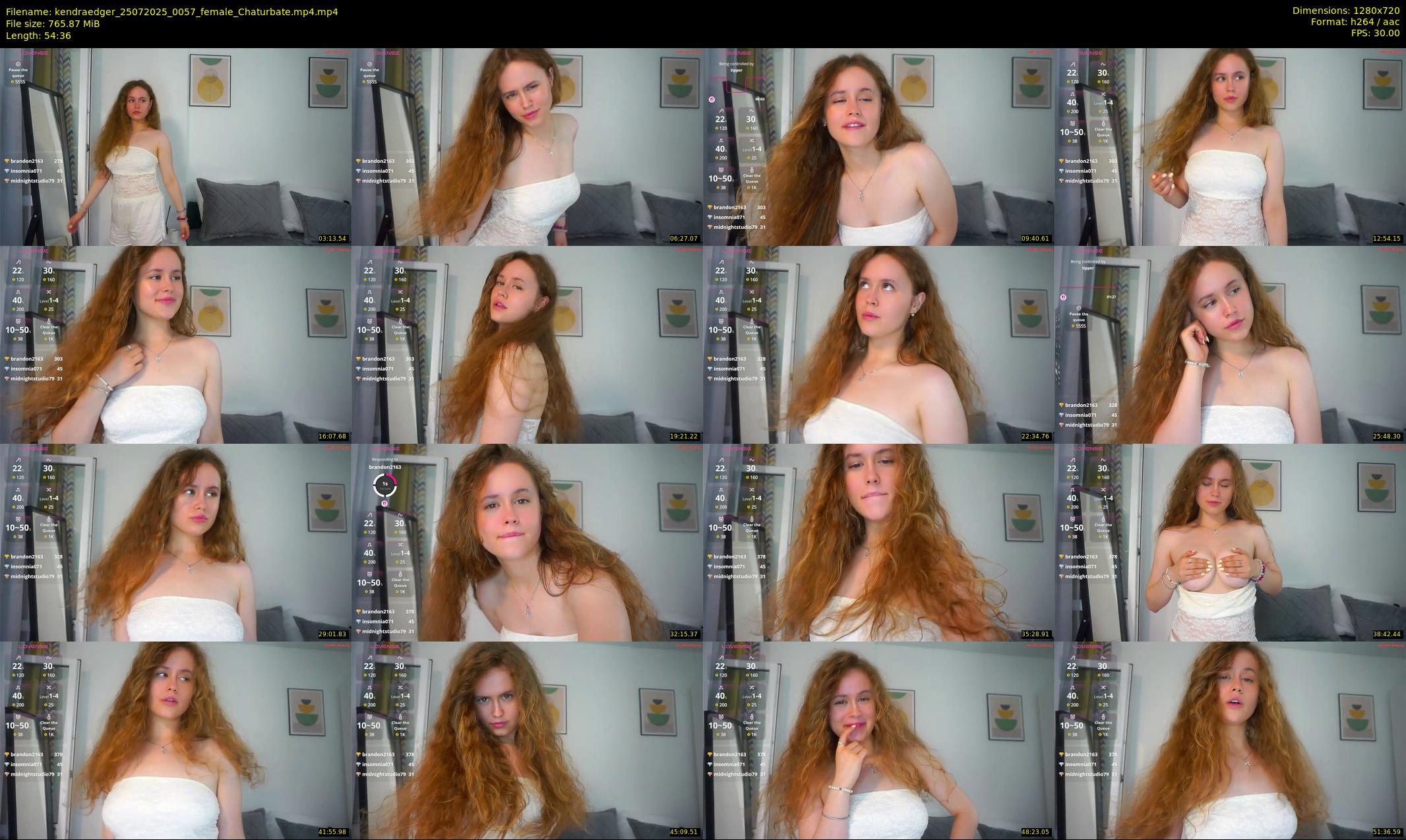 kendraedger — 55 minute Chaturbate female cam show recording, 720p, Jul 25, 2025