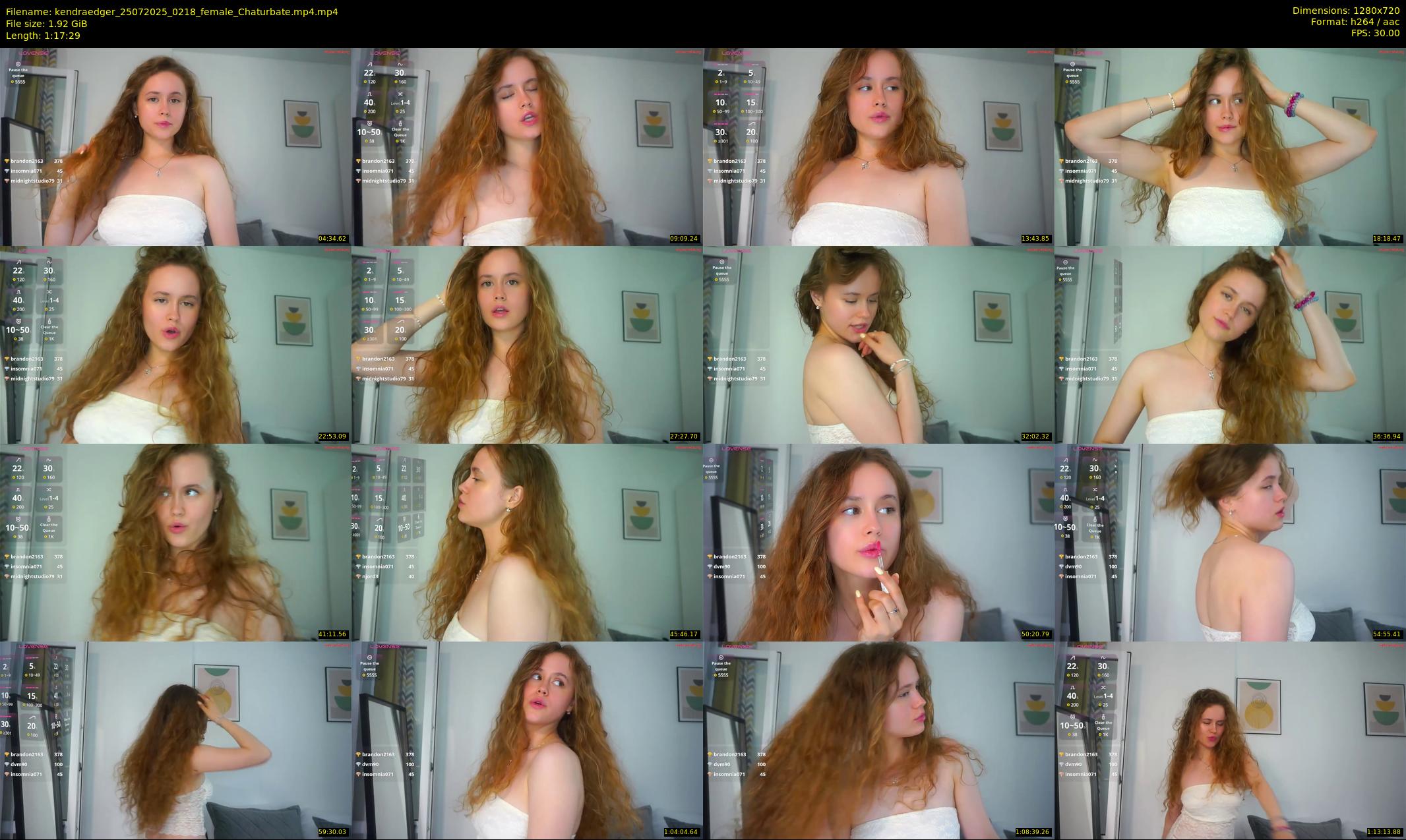 kendraedger — 78 minute Chaturbate female cam show recording, 720p, Jul 25, 2025