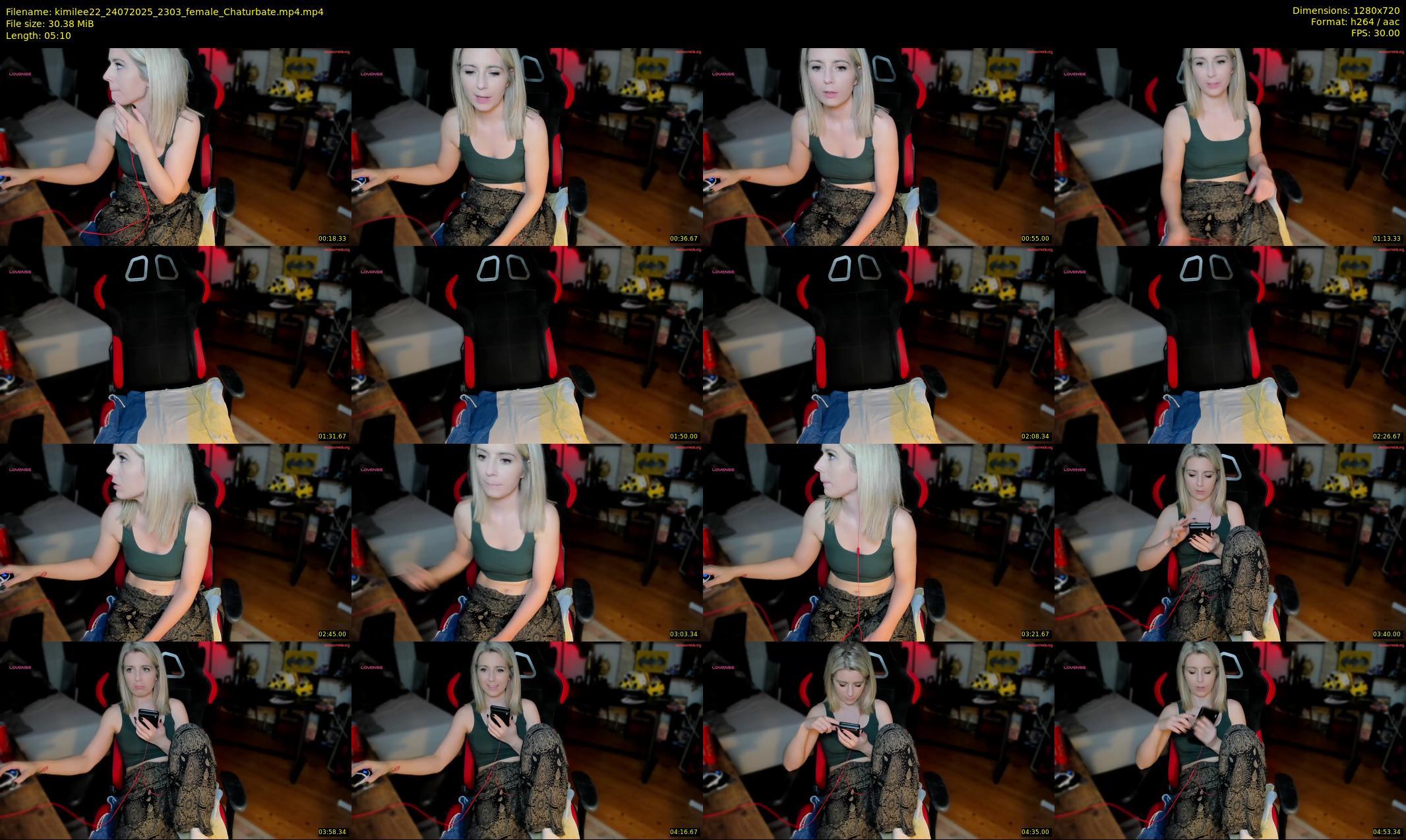 kimilee22 — 6 minute Chaturbate female cam show recording, 720p, Jul 24, 2025