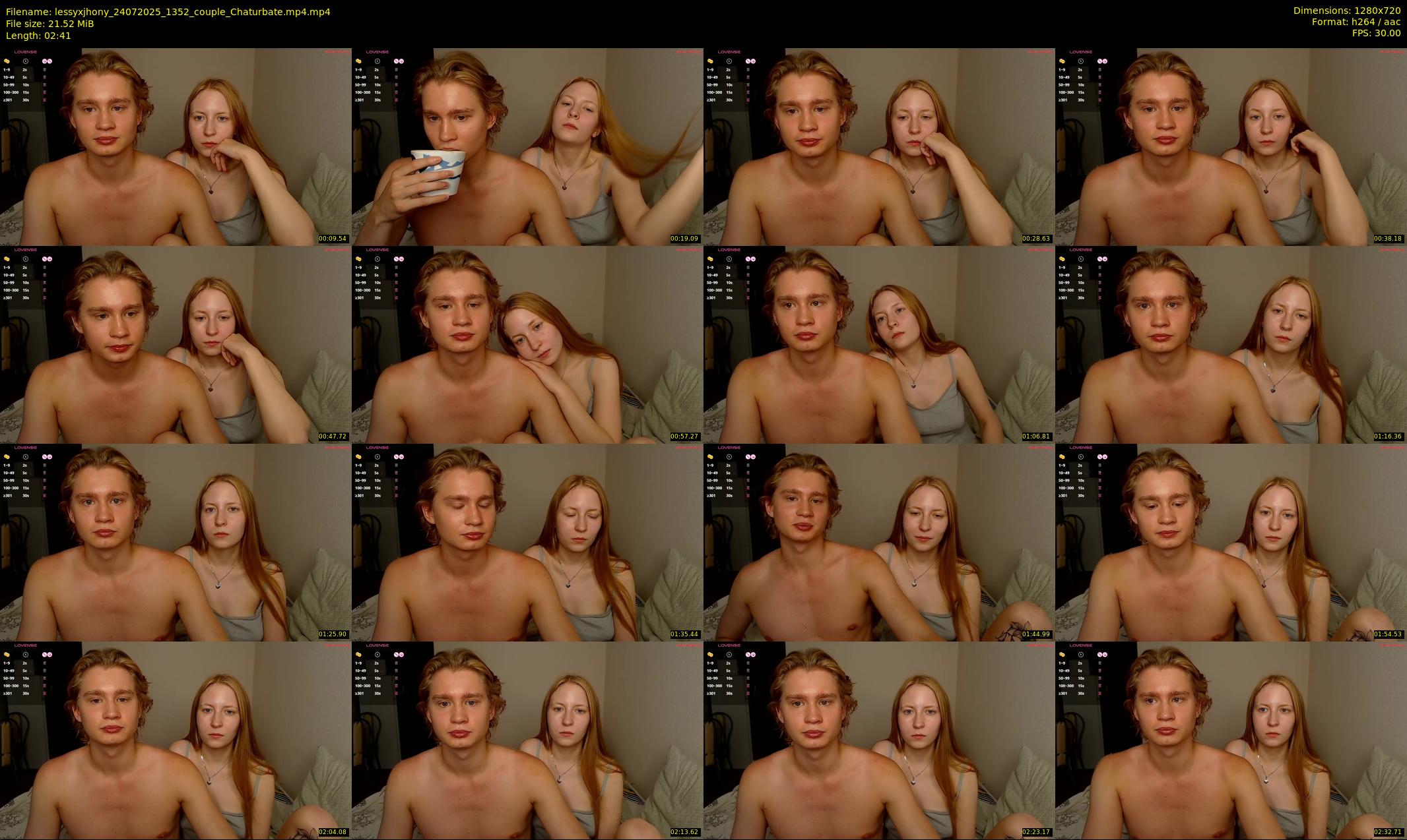 lessyxjhony — 3 minute Chaturbate couple cam show recording, 720p, Jul 24, 2025