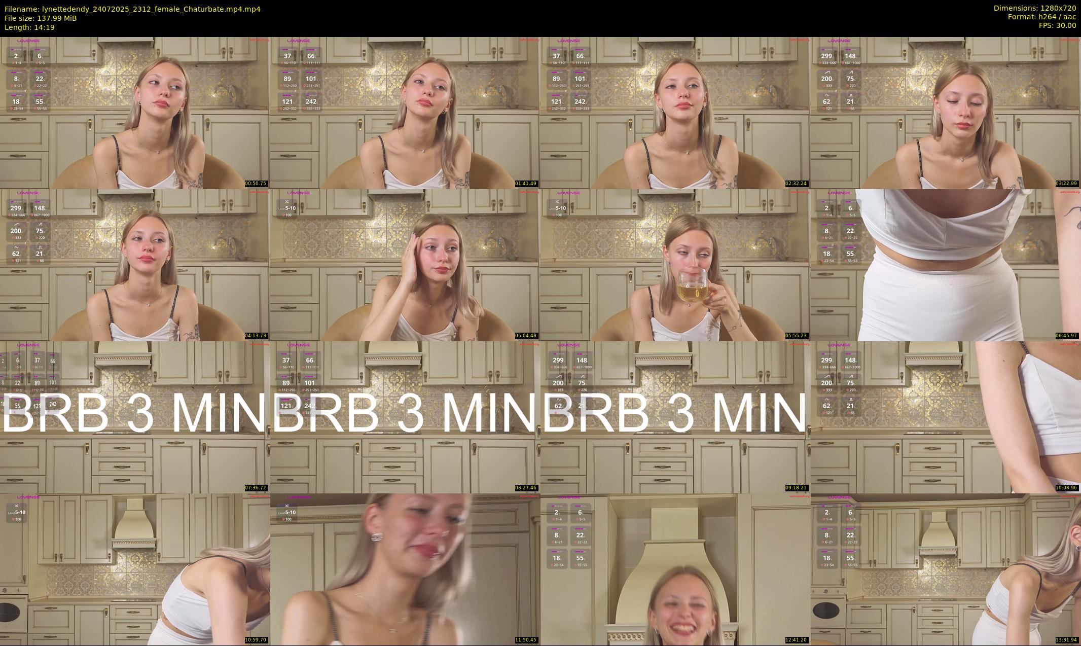 lynettedendy — 15 minute Chaturbate female cam show recording, 720p, Jul 24, 2025
