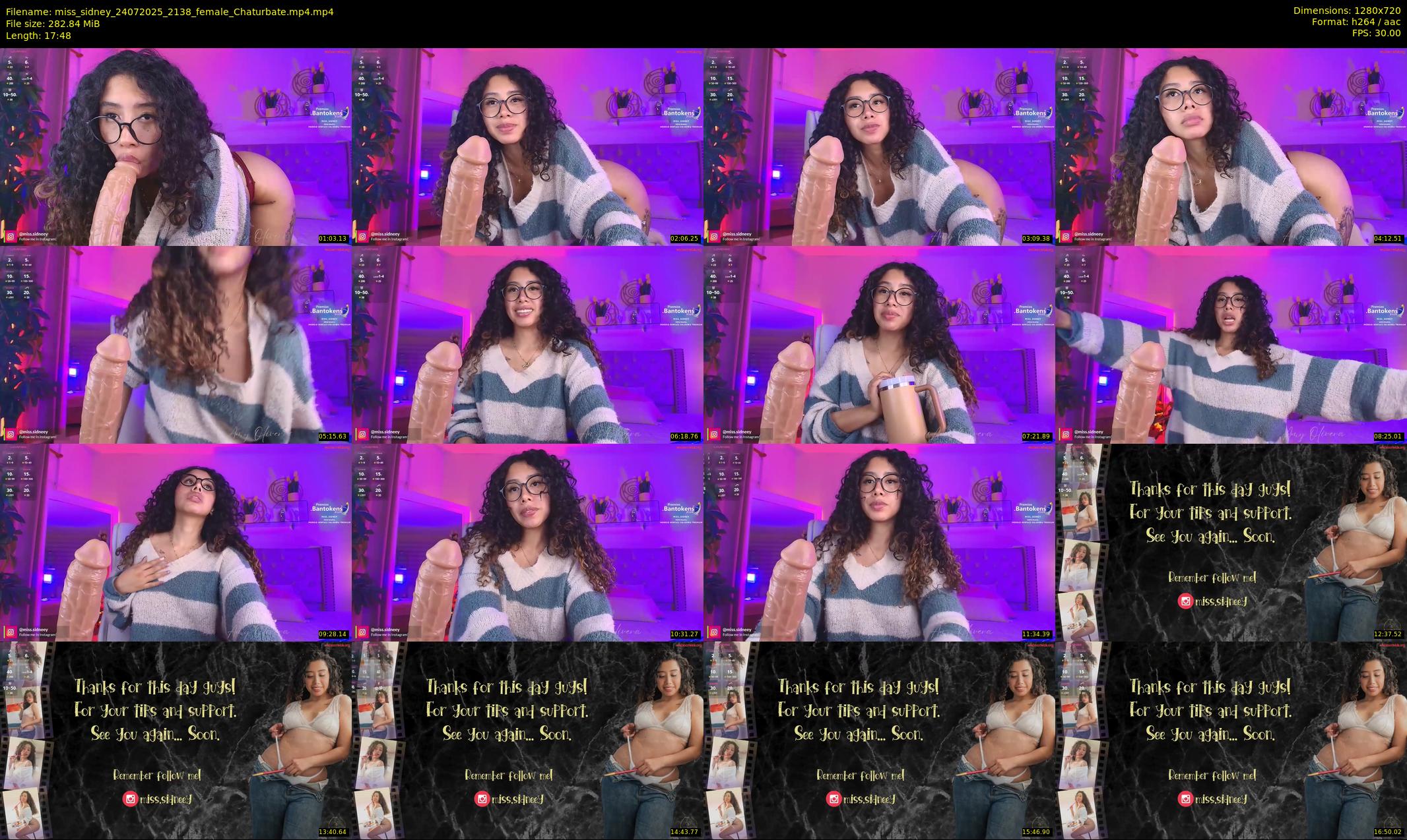 miss_sidney — 18 minute Chaturbate female cam show recording, 720p, Jul 24, 2025