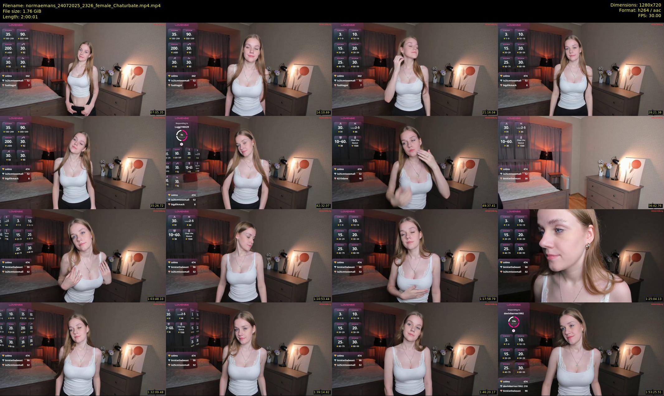 normaemans — 121 minute Chaturbate female cam show recording, 720p, Jul 24, 2025