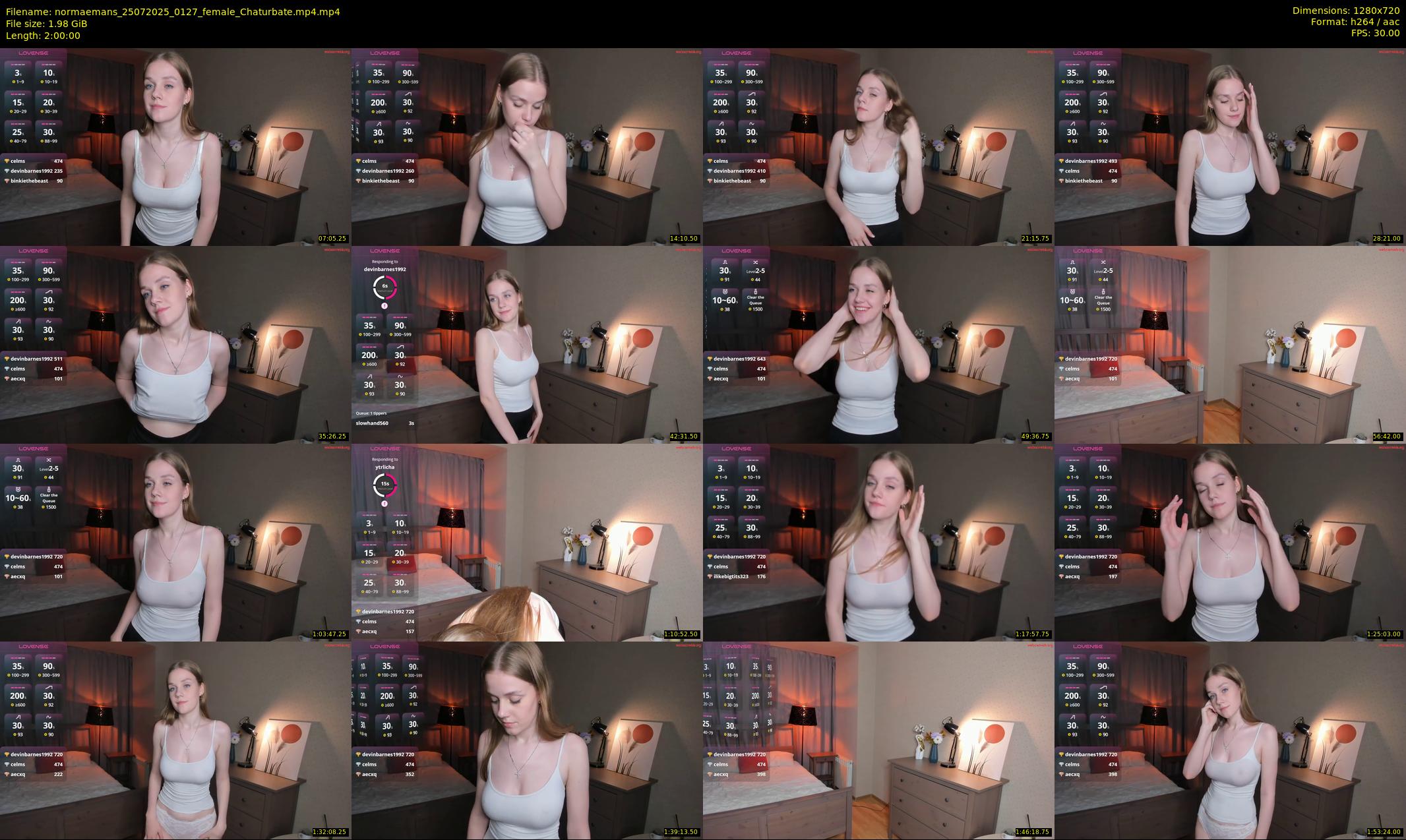 normaemans — 120 minute Chaturbate female cam show recording, 720p, Jul 25, 2025