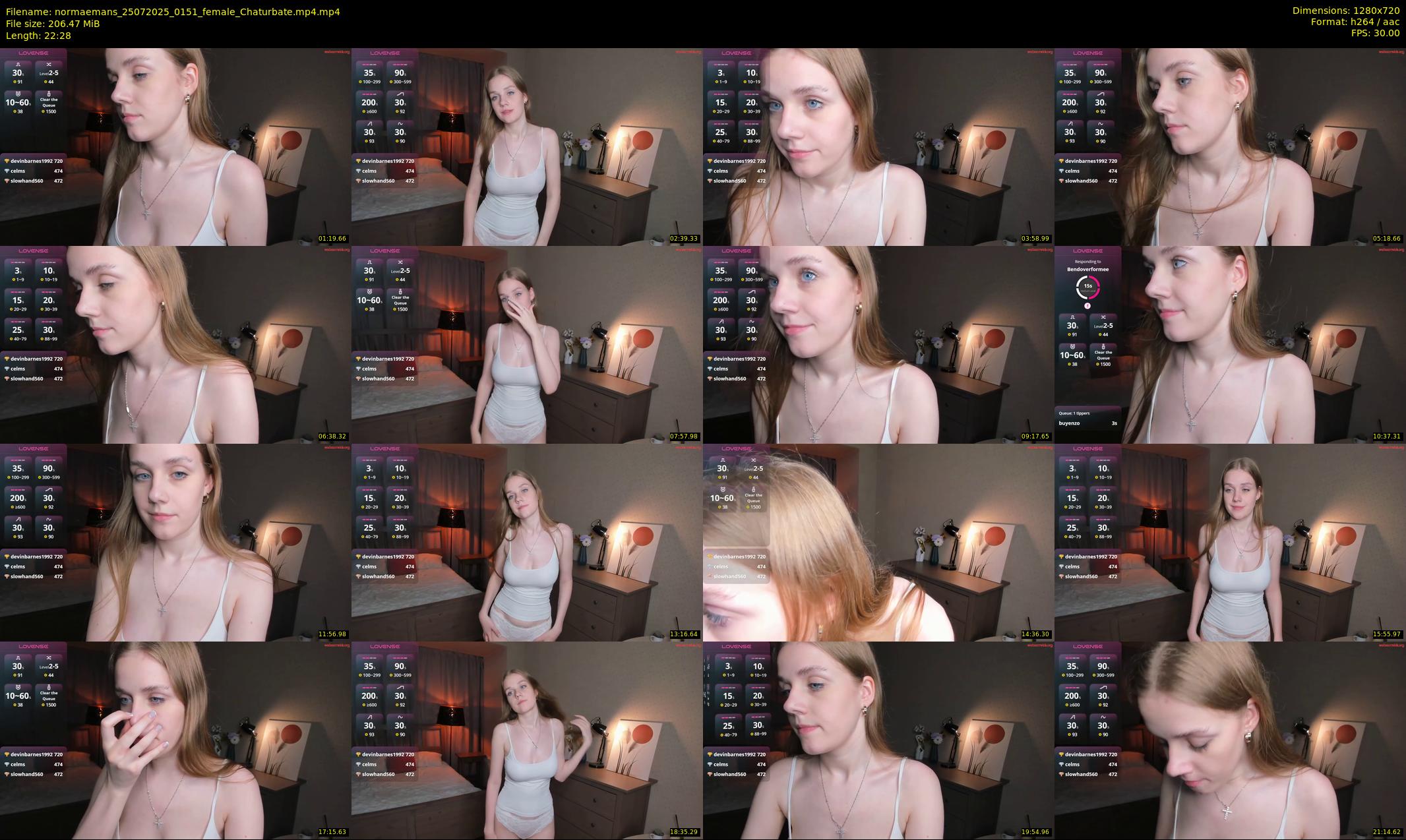 normaemans — 23 minute Chaturbate female cam show recording, 720p, Jul 25, 2025