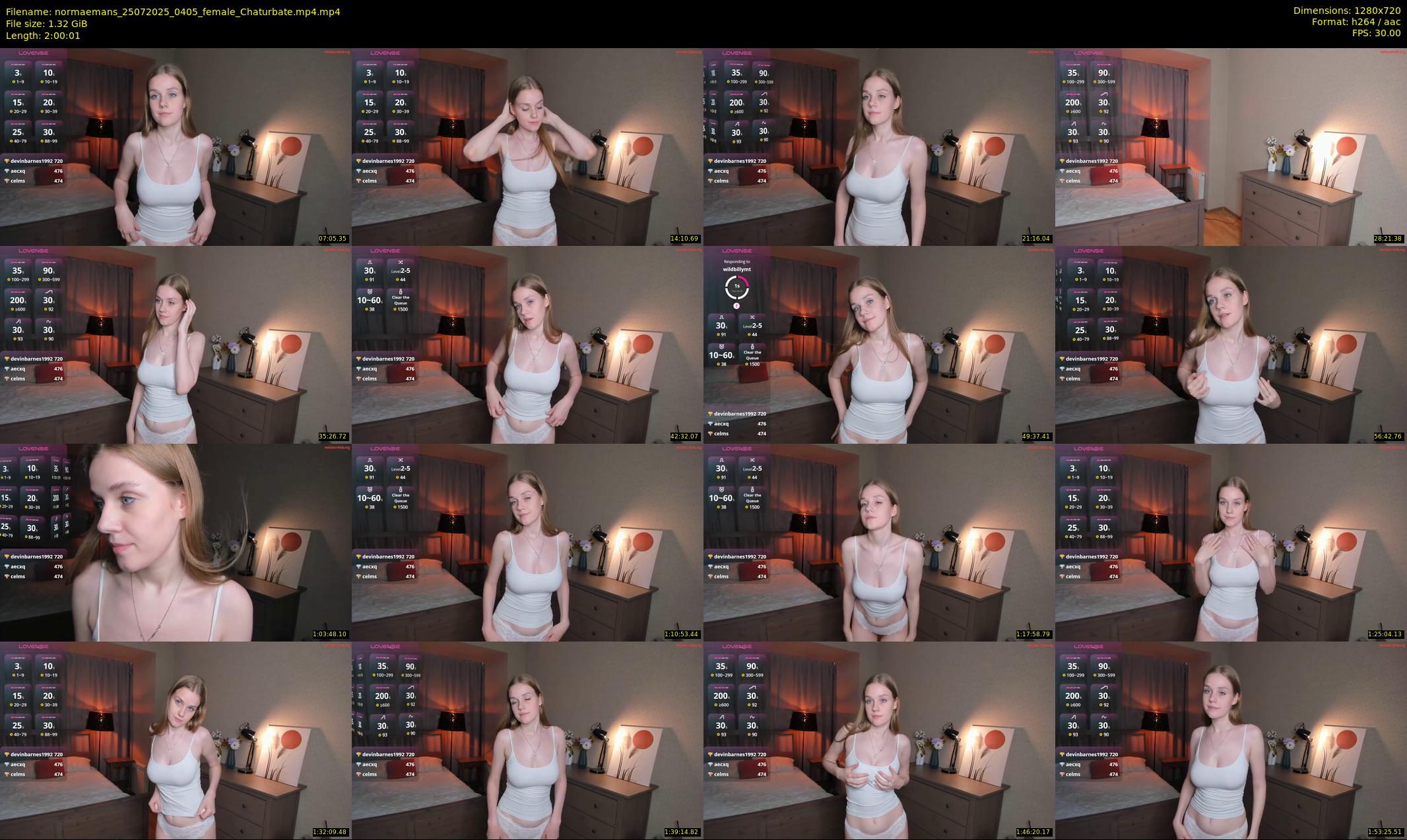 normaemans — 121 minute Chaturbate female cam show recording, 720p, Jul 25, 2025
