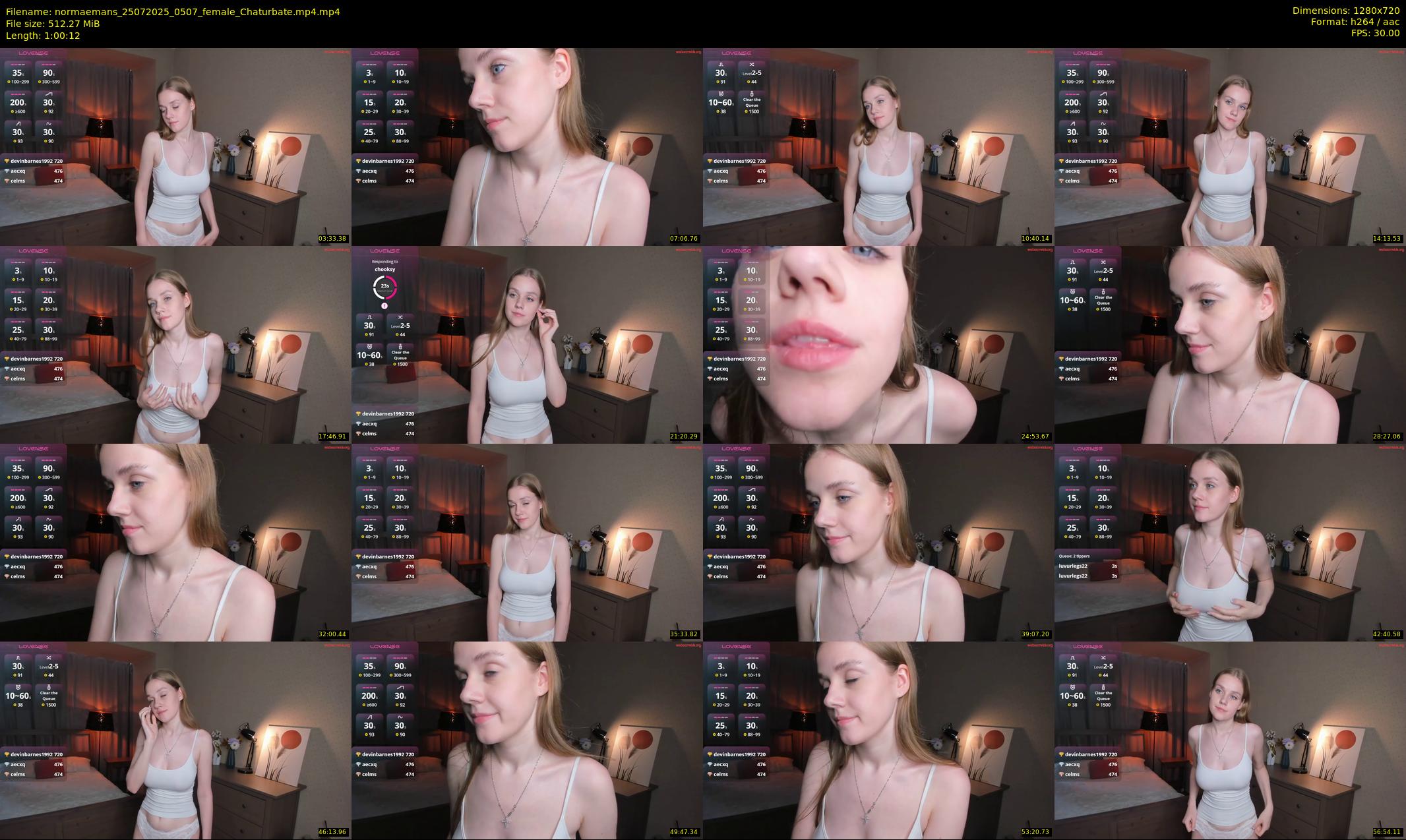 normaemans — 61 minute Chaturbate female cam show recording, 720p, Jul 25, 2025