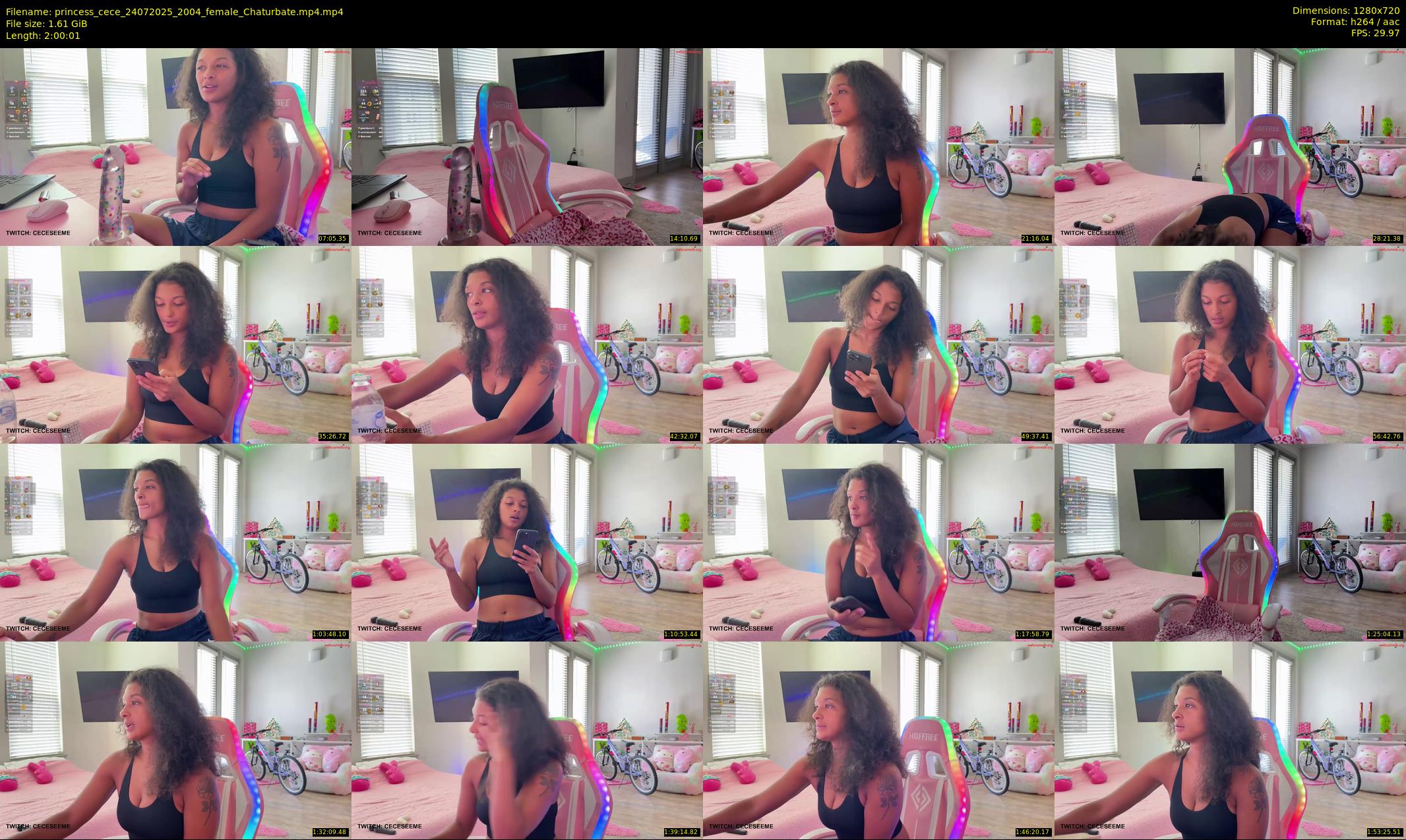 princess_cece — 121 minute Chaturbate female cam show recording, 720p, Jul 24, 2025