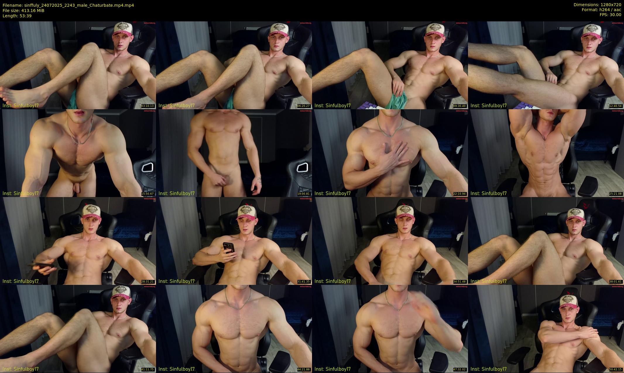 sinffuly — 54 minute Chaturbate male cam show recording, 720p, Jul 24, 2025