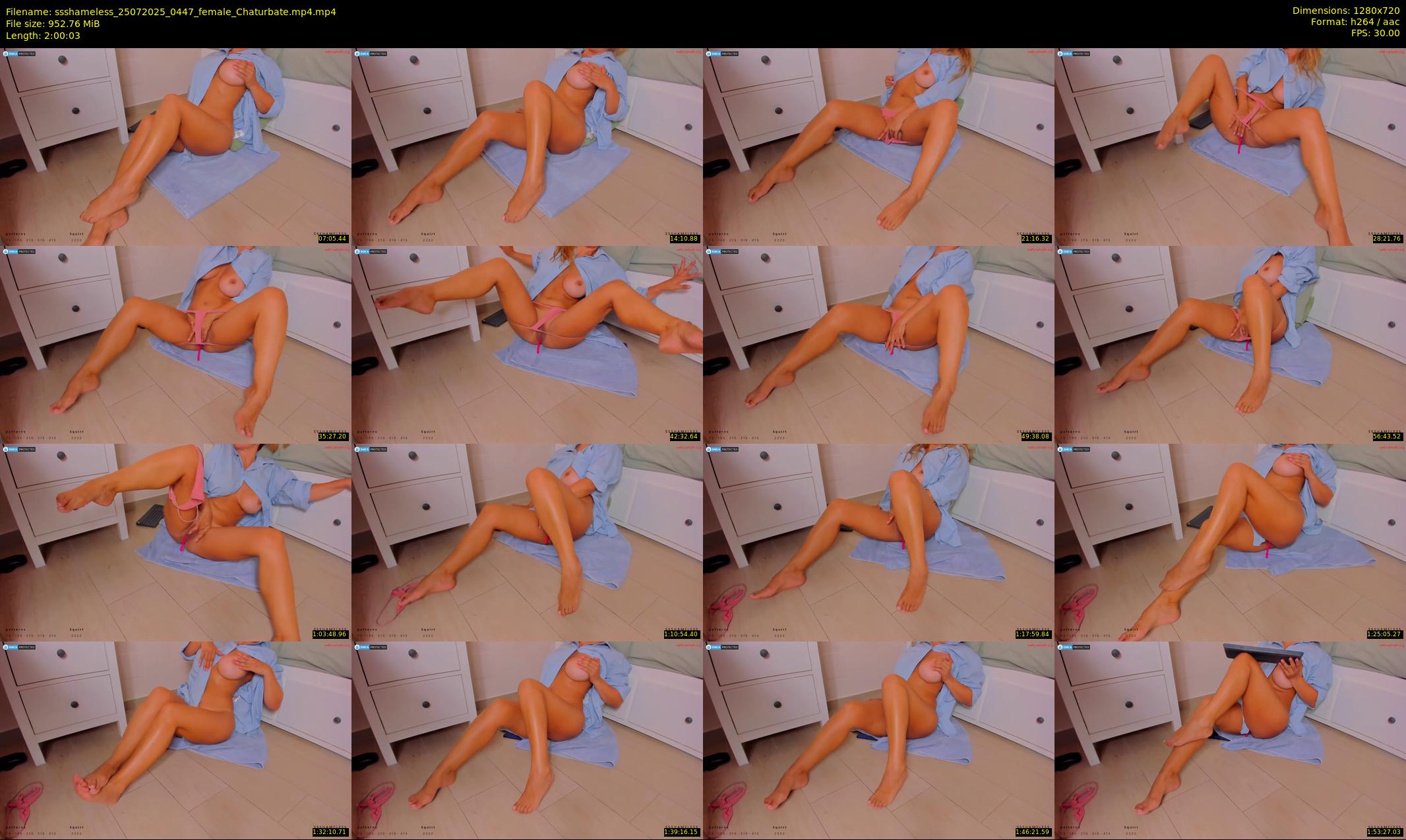 ssshameless — 121 minute Chaturbate female cam show recording, 720p, Jul 25, 2025