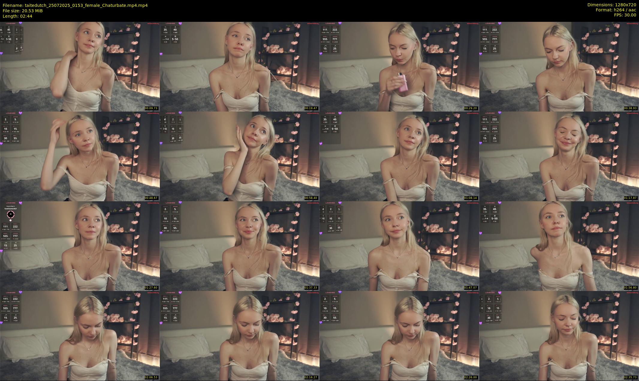 taitedutch — 3 minute Chaturbate female cam show recording, 720p, Jul 25, 2025