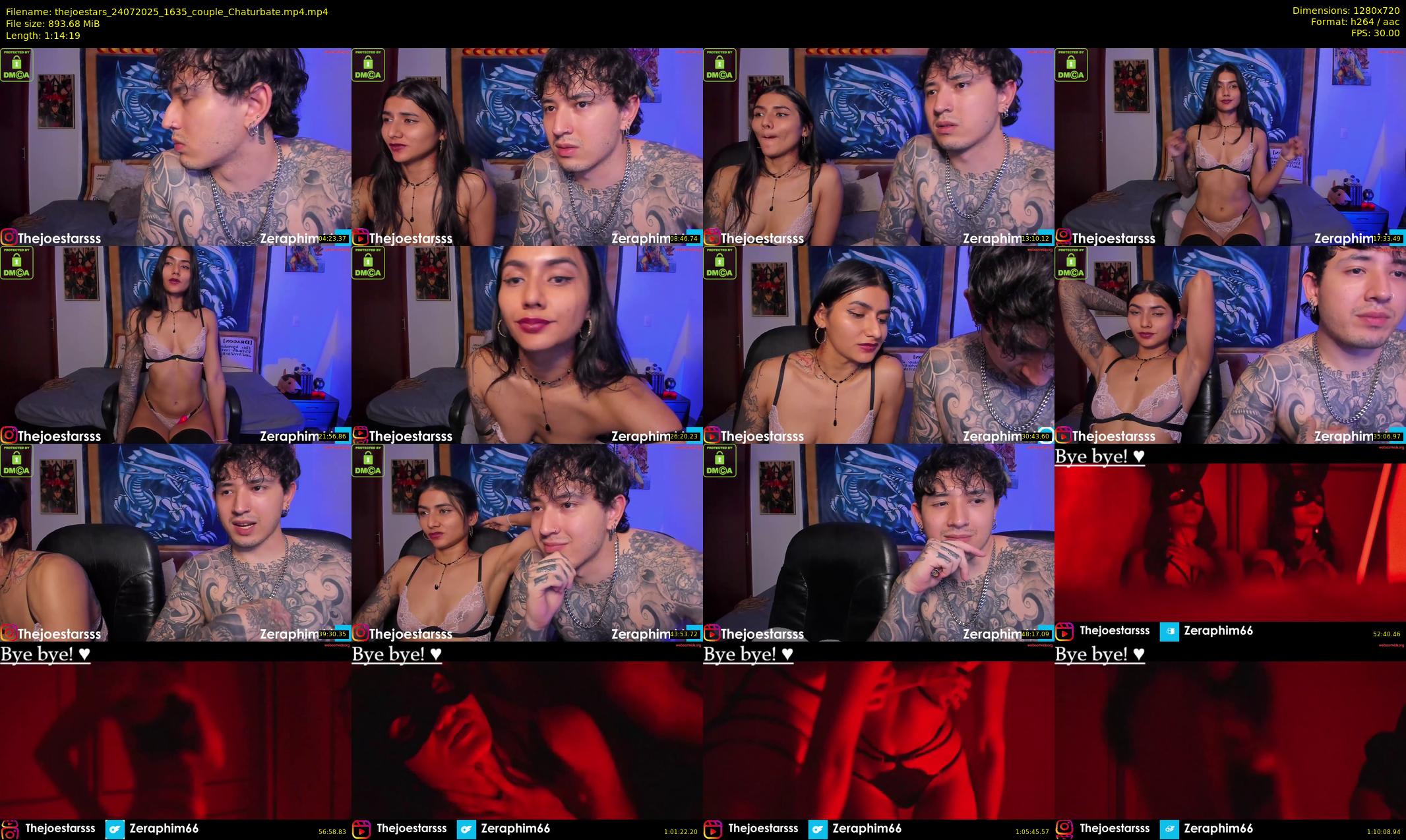 thejoestars — 75 minute Chaturbate couple cam show recording, 720p, Jul 24, 2025