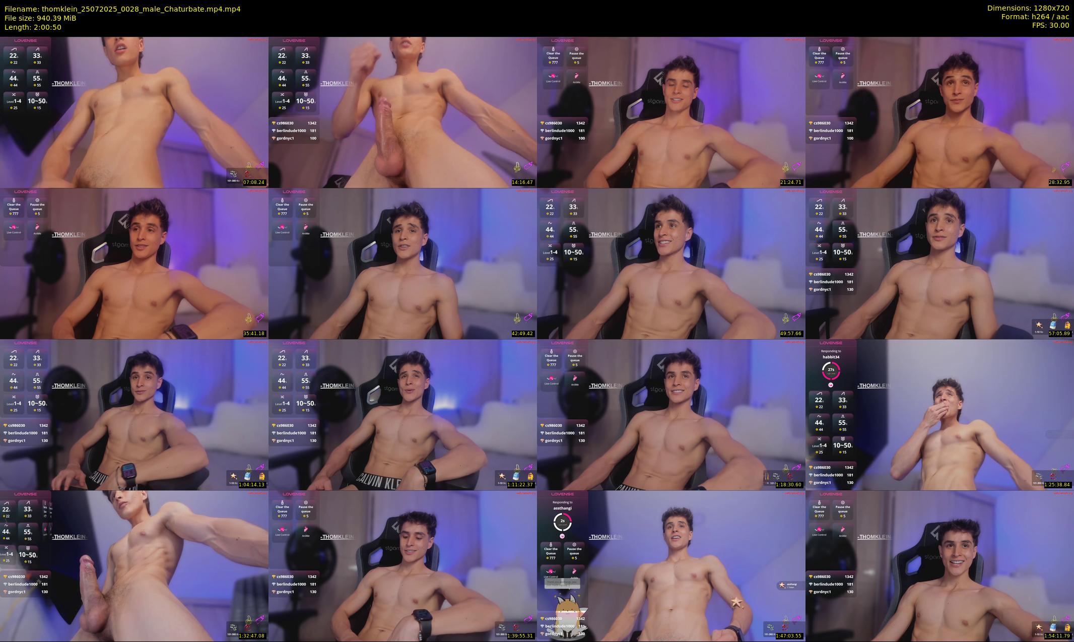 thomklein — 121 minute Chaturbate male cam show recording, 720p, Jul 25, 2025