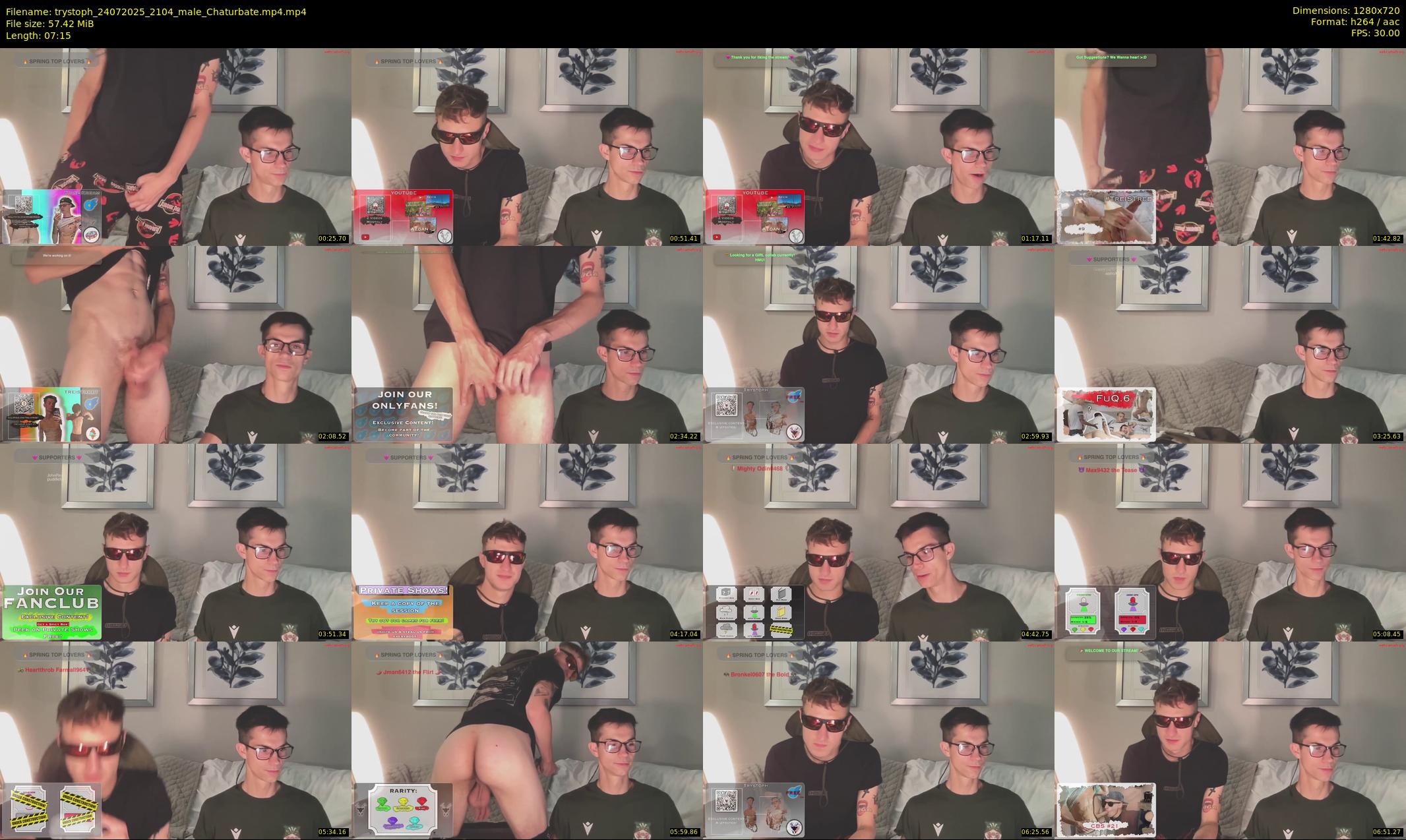 trystoph — 8 minute Chaturbate male cam show recording, 720p, Jul 24, 2025