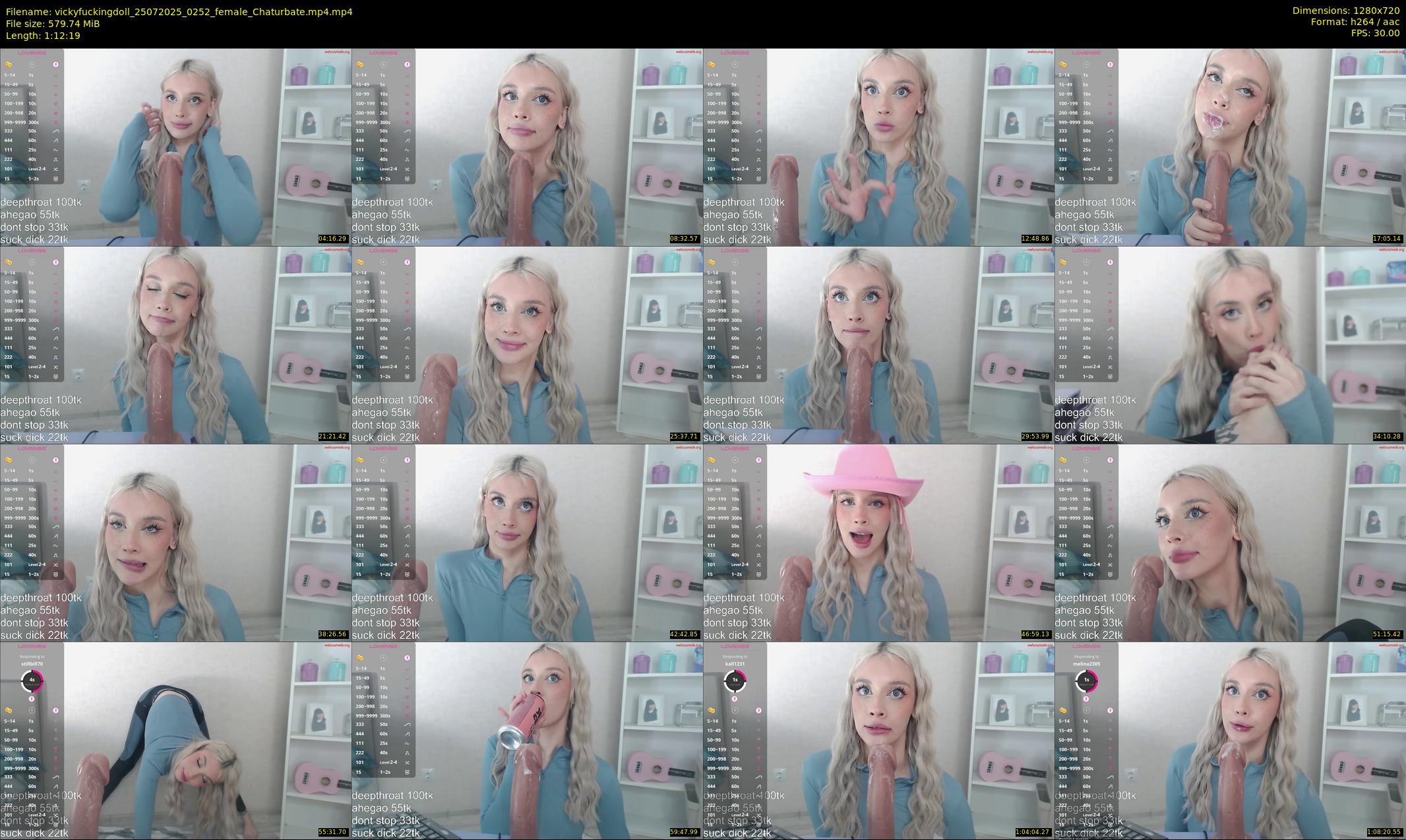 vickyfuckingdoll — 73 minute Chaturbate female cam show recording, 720p, Jul 25, 2025