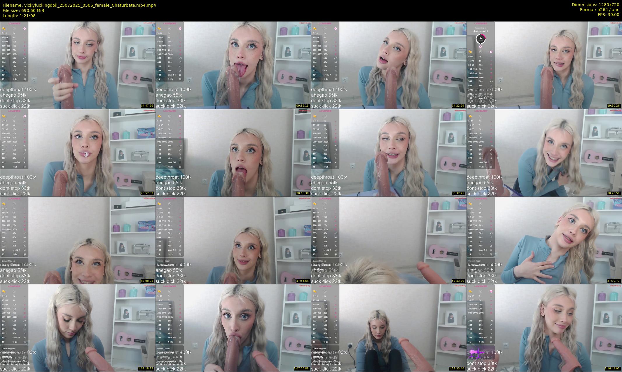 vickyfuckingdoll — 82 minute Chaturbate female cam show recording, 720p, Jul 25, 2025