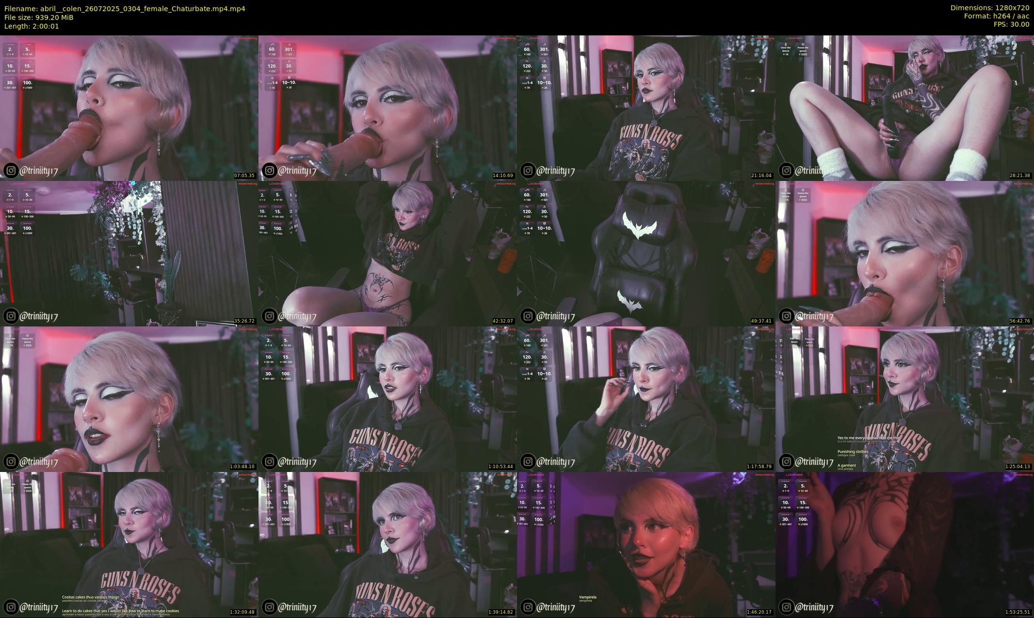 abril__colen — 121 minute Chaturbate female cam show recording, 720p, Jul 26, 2025