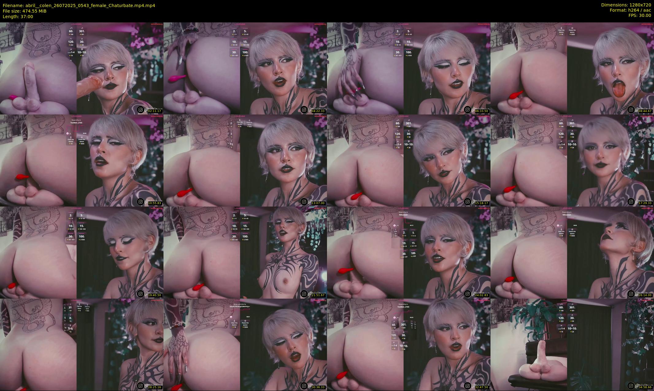 abril__colen — 37 minute Chaturbate female cam show recording, 720p, Jul 26, 2025