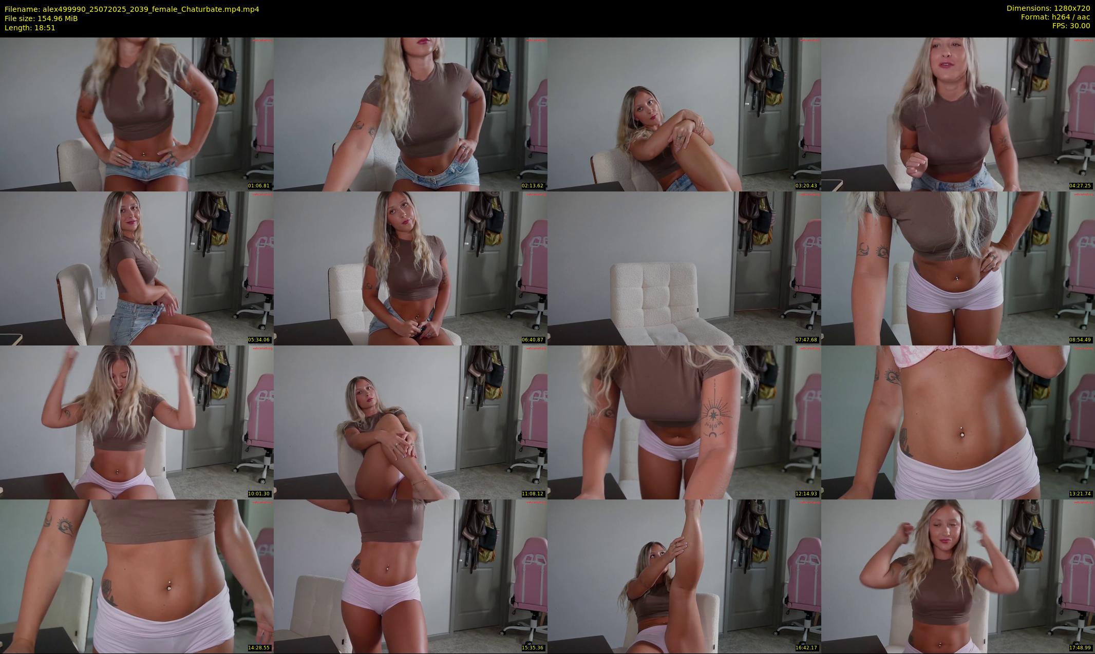 alex499990 — 19 minute Chaturbate female cam show recording, 720p, Jul 25, 2025