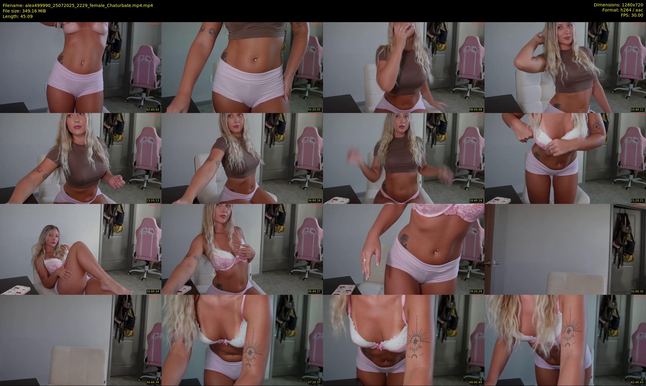 alex499990 — 46 minute Chaturbate female cam show recording, 720p, Jul 25, 2025
