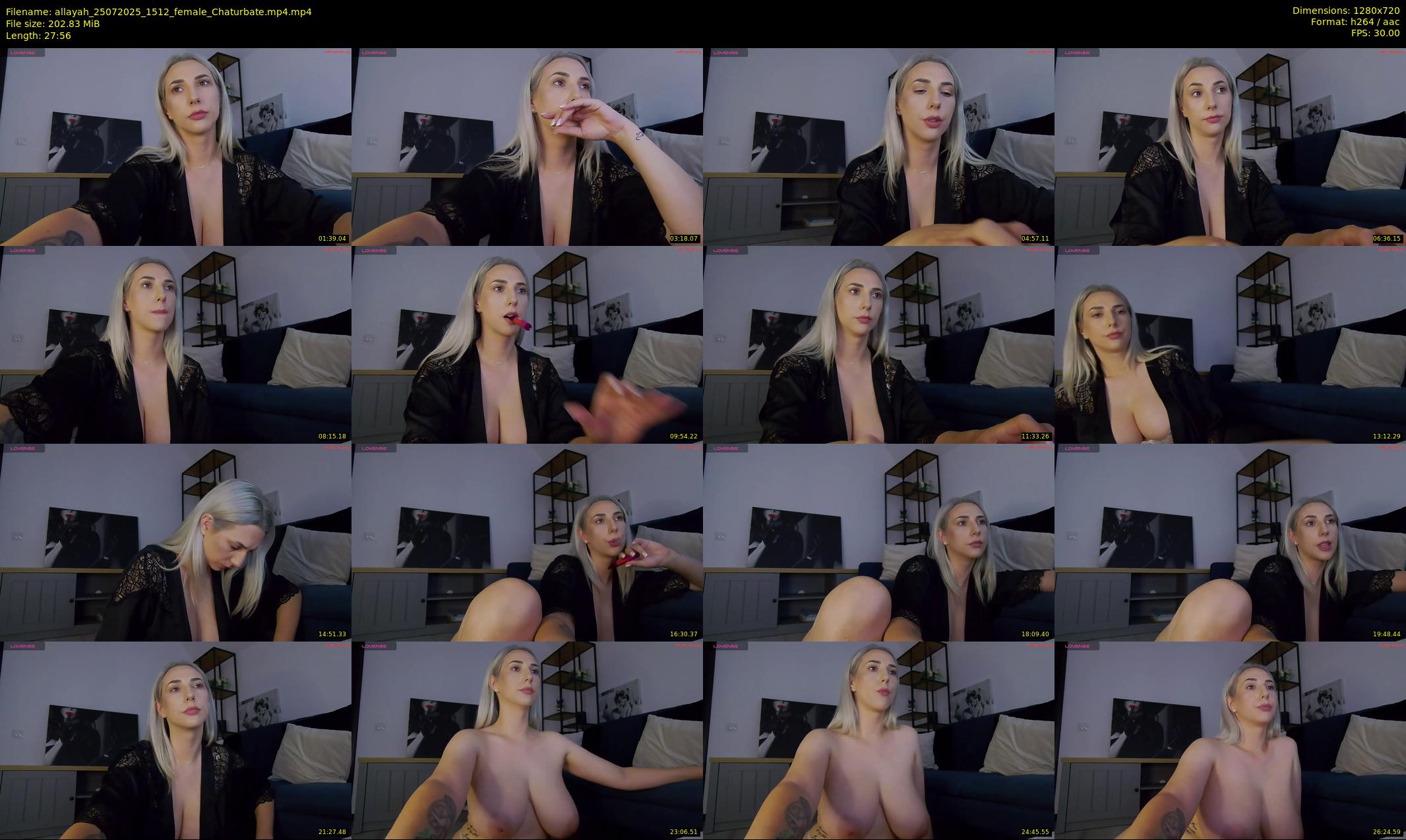 allayah — 28 minute Chaturbate female cam show recording, 720p, Jul 25, 2025