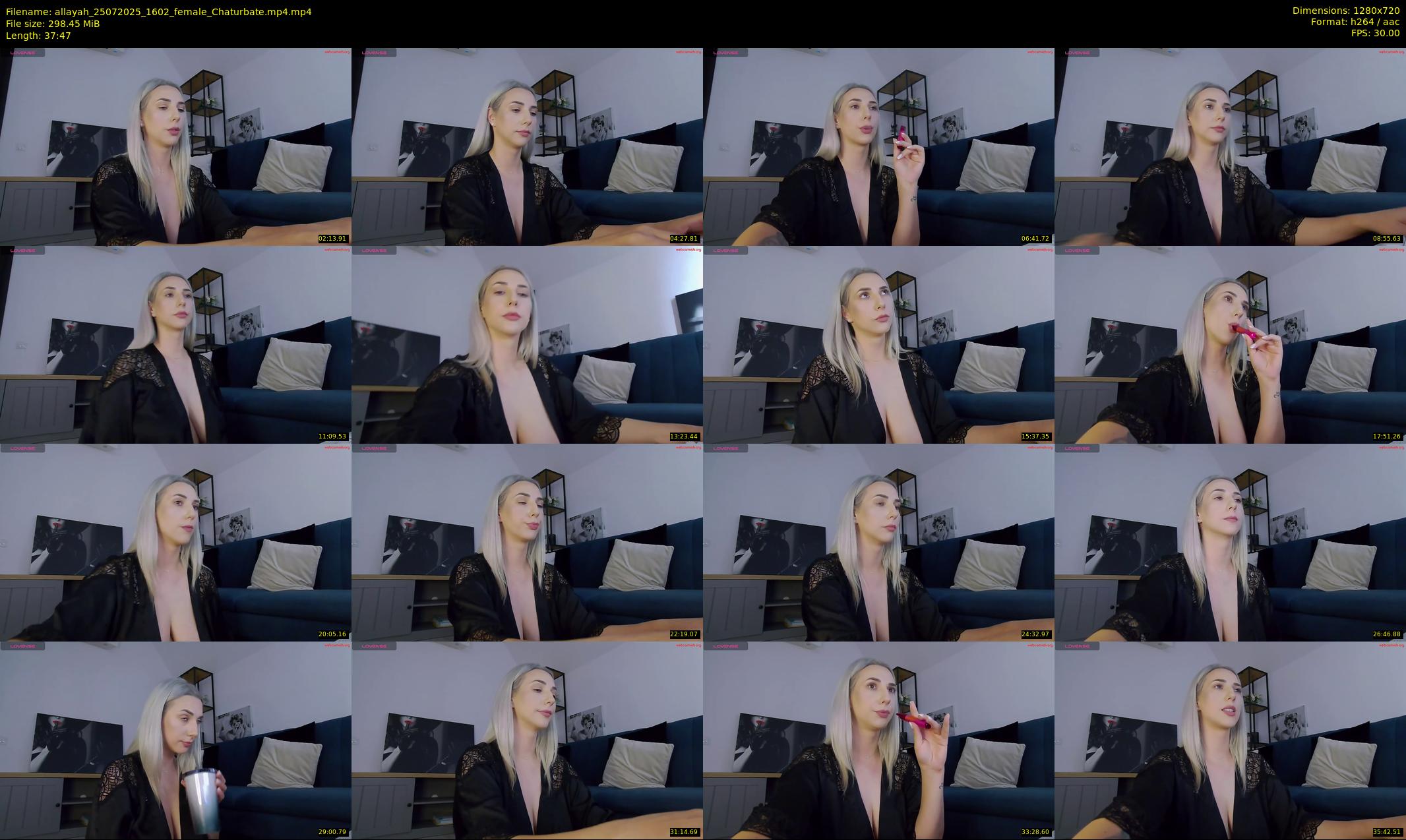 allayah — 38 minute Chaturbate female cam show recording, 720p, Jul 25, 2025