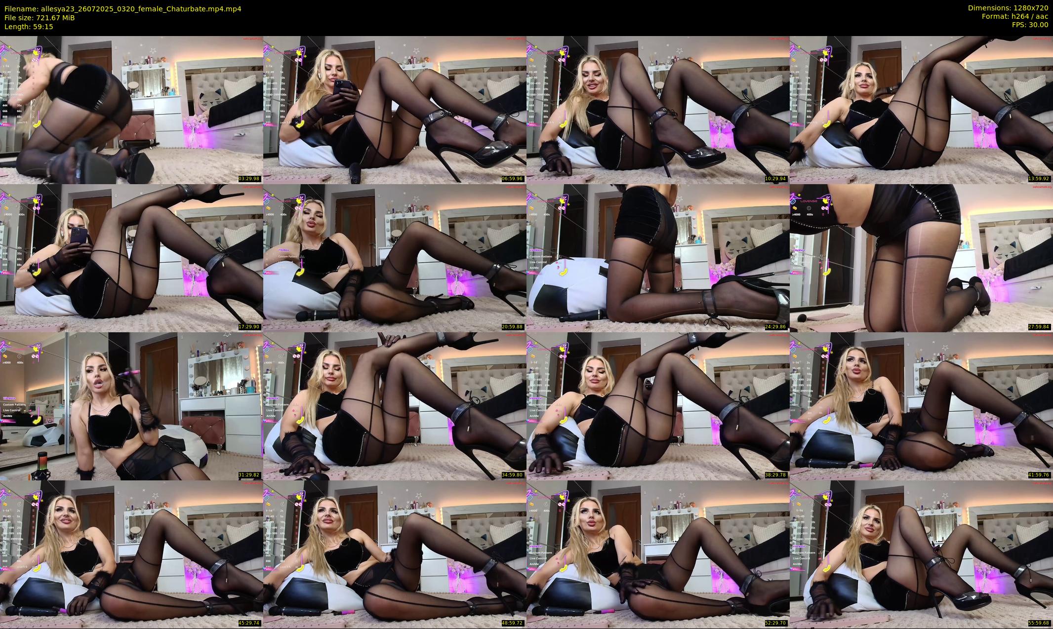 allesya23 — 60 minute Chaturbate female cam show recording, 720p, Jul 26, 2025