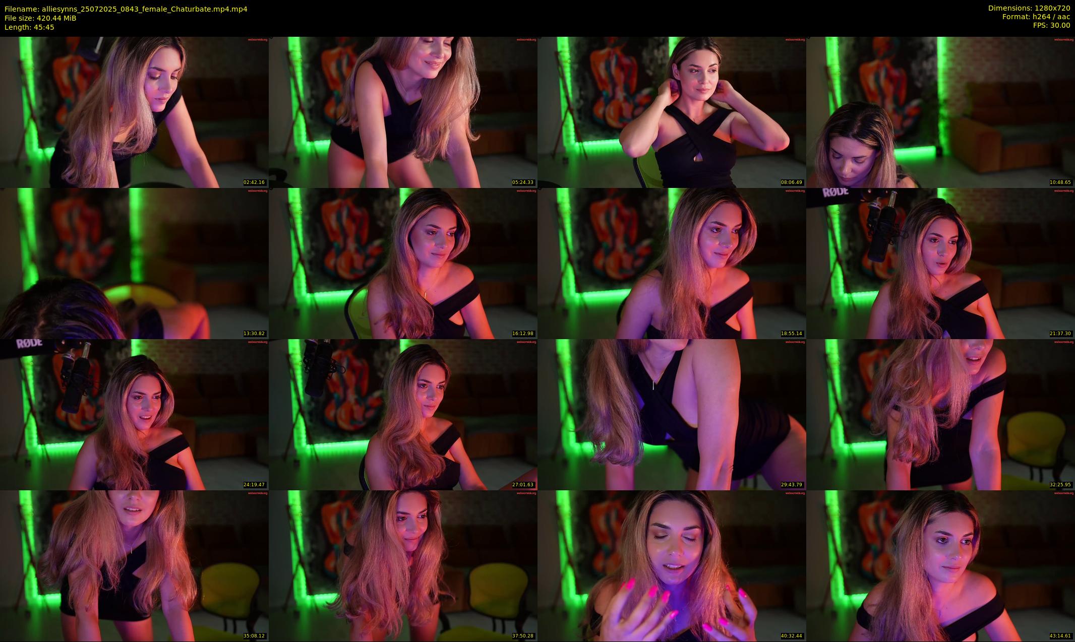 alliesynns — 46 minute Chaturbate female cam show recording, 720p, Jul 25, 2025