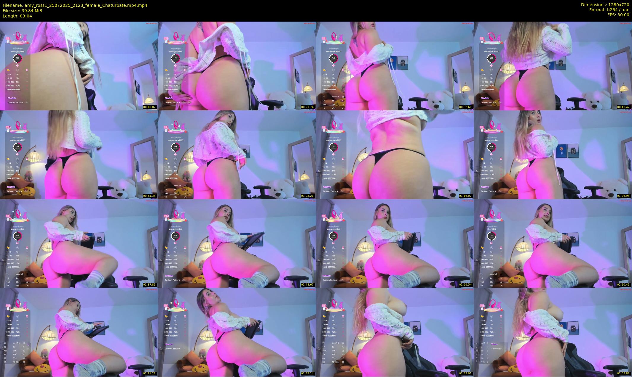 amy_ross1 — 4 minute Chaturbate female cam show recording, 720p, Jul 25, 2025