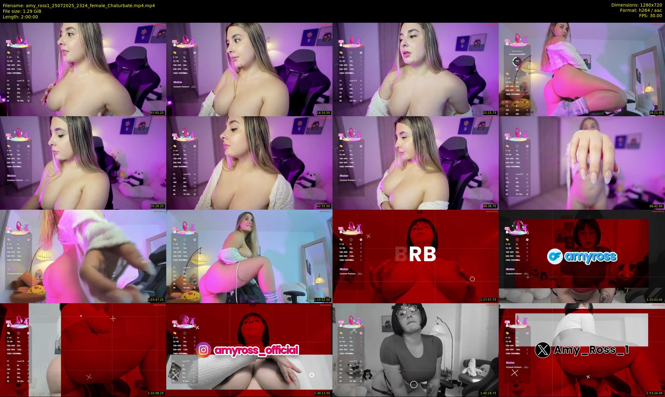 amy_ross1 — 120 minute Chaturbate female cam show recording, 720p, Jul 25, 2025