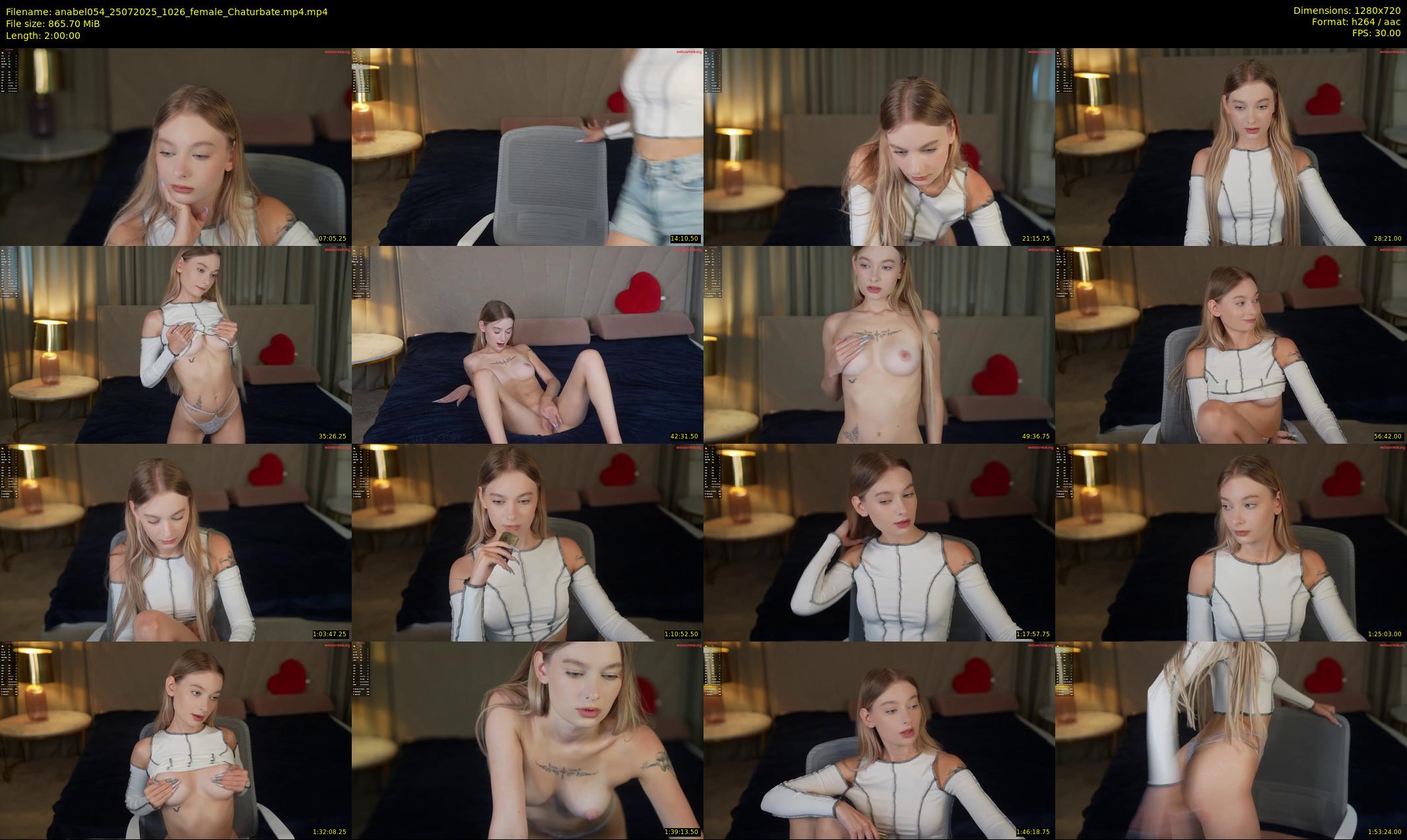 anabel054 — 120 minute Chaturbate female cam show recording, 720p, Jul 25, 2025