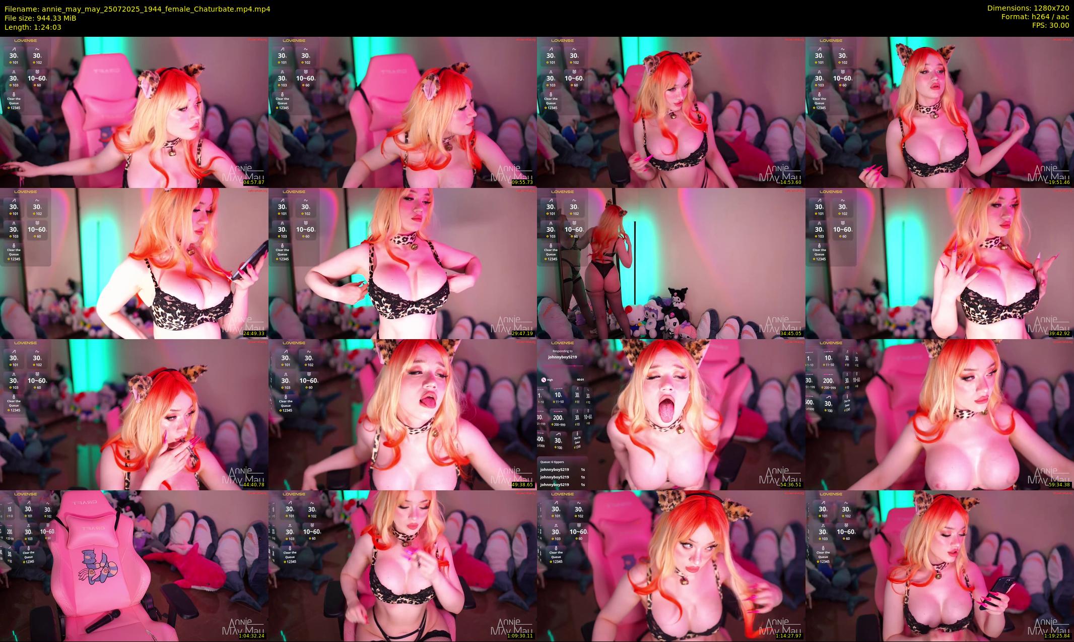 annie_may_may — 85 minute Chaturbate female cam show recording, 720p, Jul 25, 2025