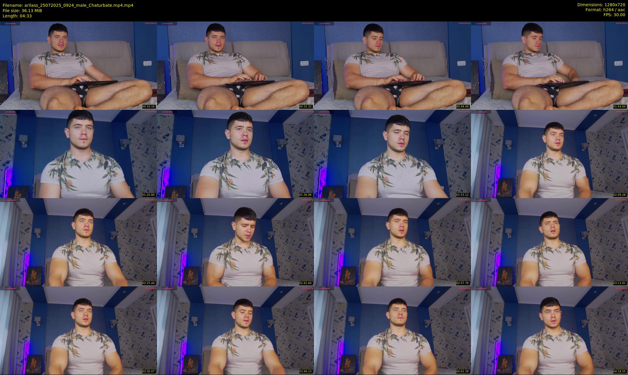 arilass — 5 minute Chaturbate male cam show recording, 720p, Jul 25, 2025