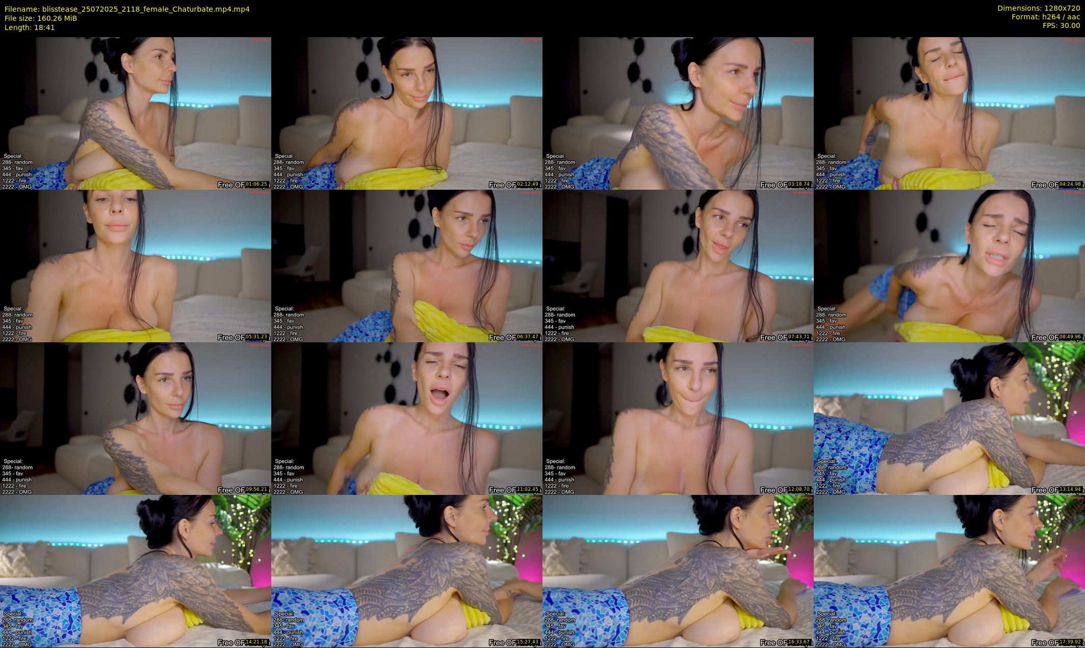 blisstease — 19 minute Chaturbate female cam show recording, 720p, Jul 25, 2025