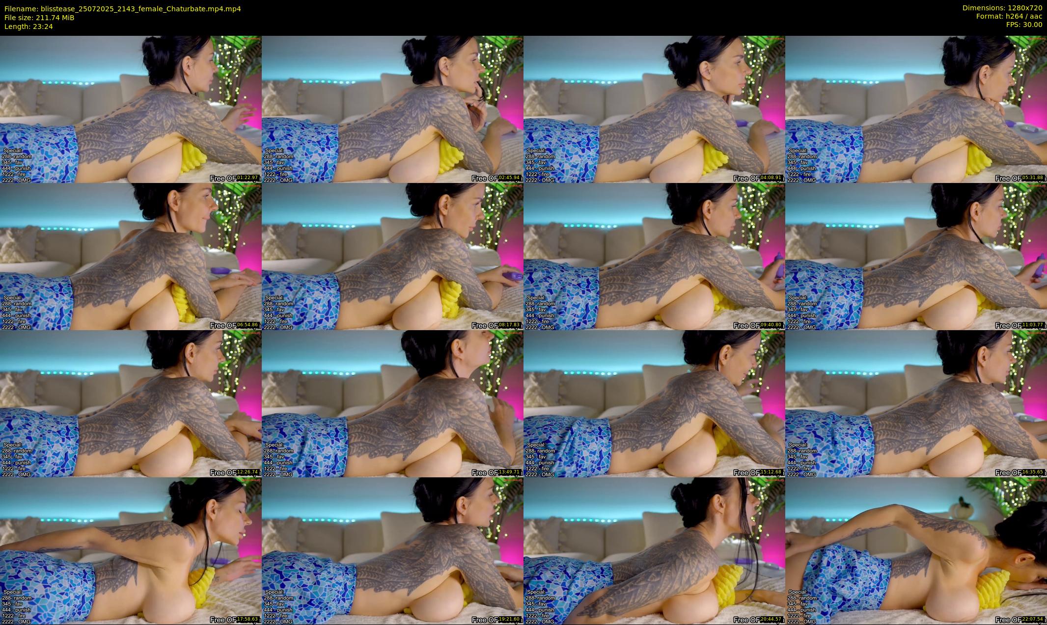 blisstease — 24 minute Chaturbate female cam show recording, 720p, Jul 25, 2025