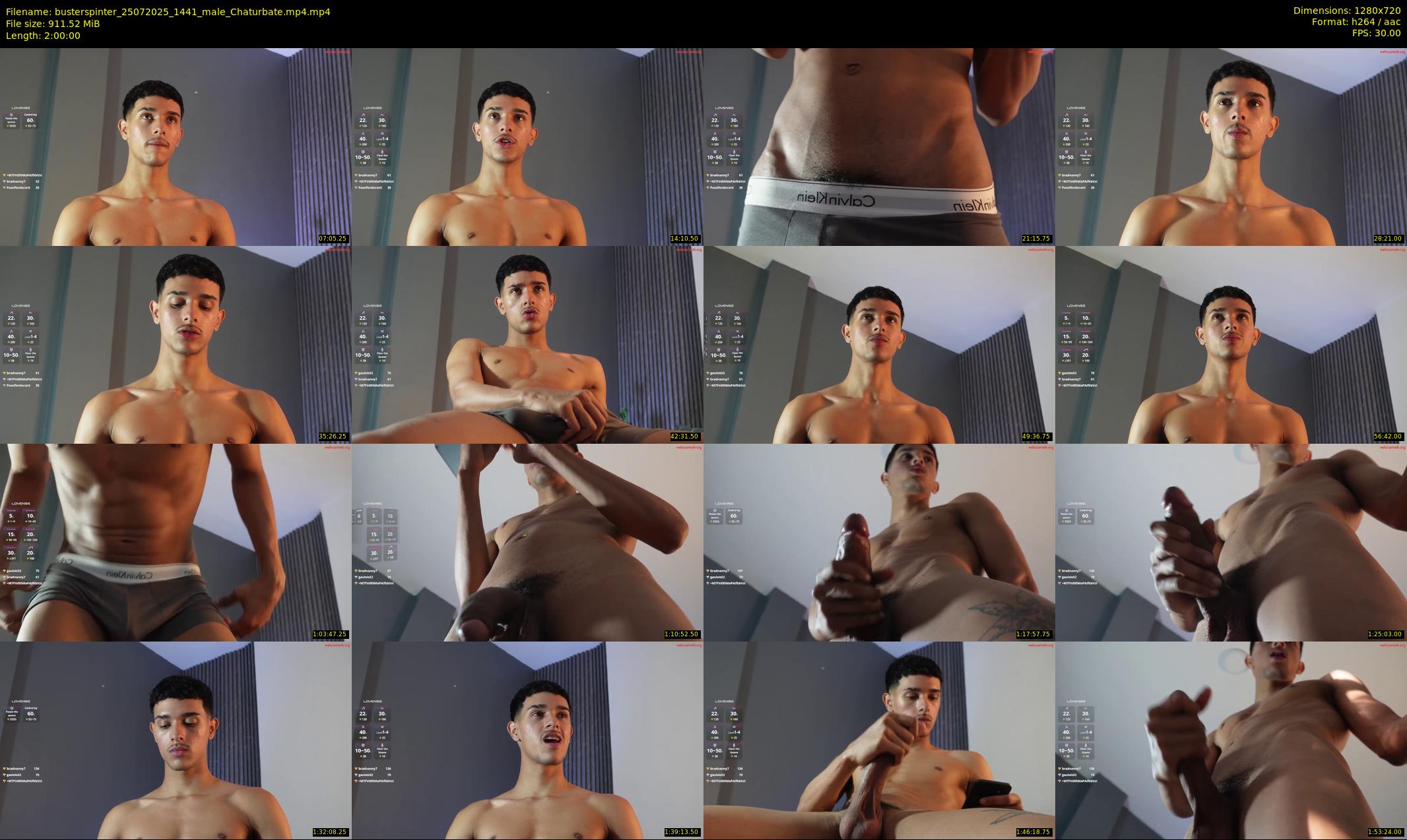 busterspinter — 120 minute Chaturbate male cam show recording, 720p, Jul 25, 2025