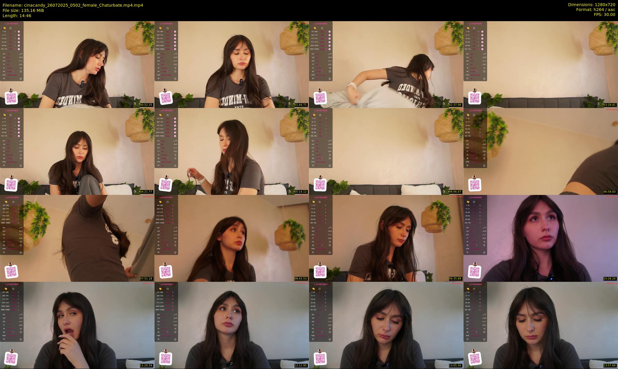 cinacandy — 15 minute Chaturbate female cam show recording, 720p, Jul 26, 2025