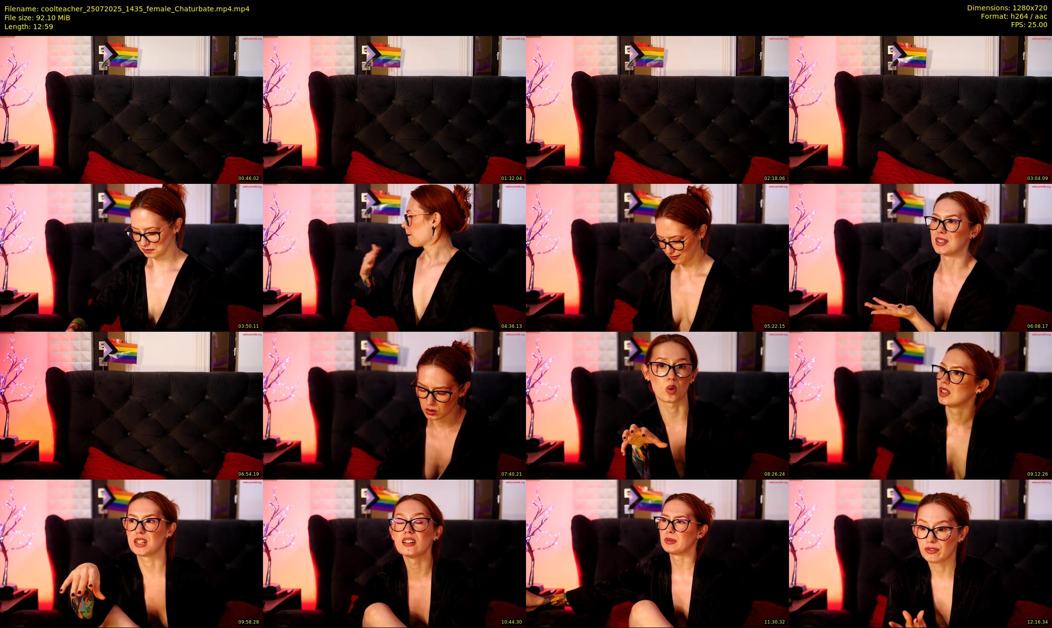 coolteacher — 13 minute Chaturbate female cam show recording, 720p, Jul 25, 2025