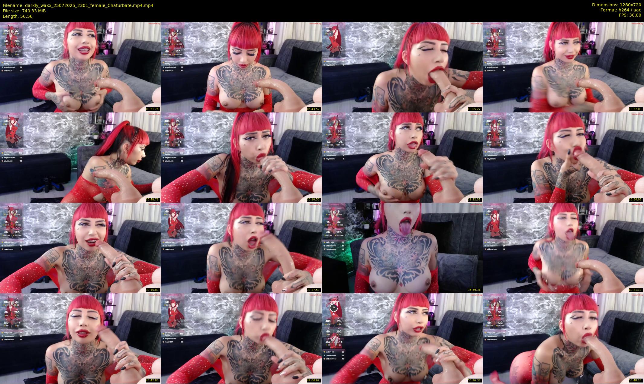 darkly_waxx — 57 minute Chaturbate female cam show recording, 720p, Jul 25, 2025
