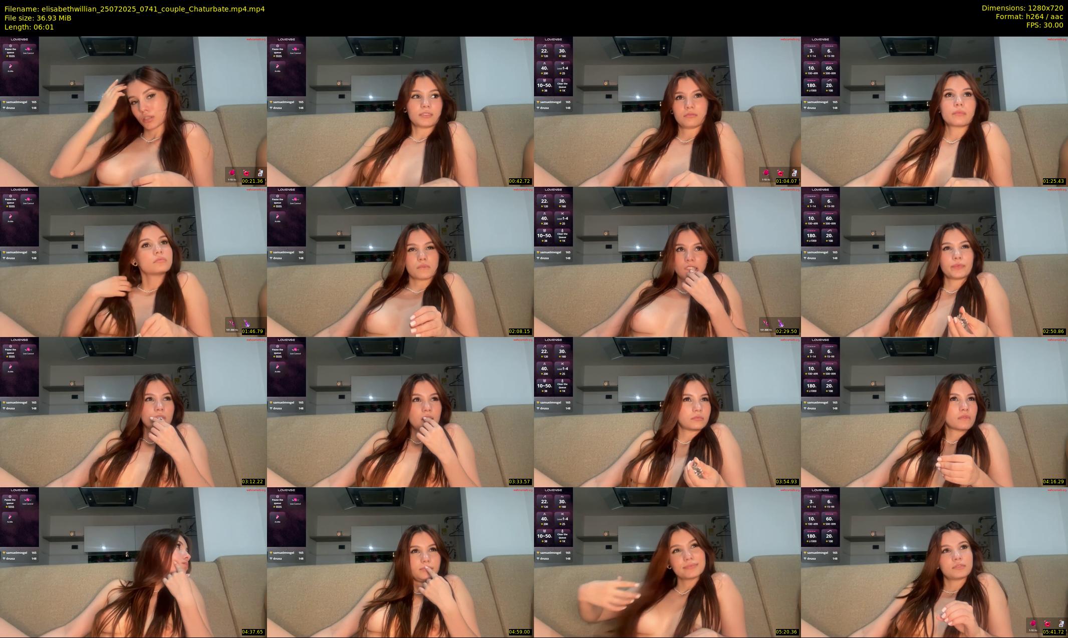 elisabethwillian — 7 minute Chaturbate couple cam show recording, 720p, Jul 25, 2025