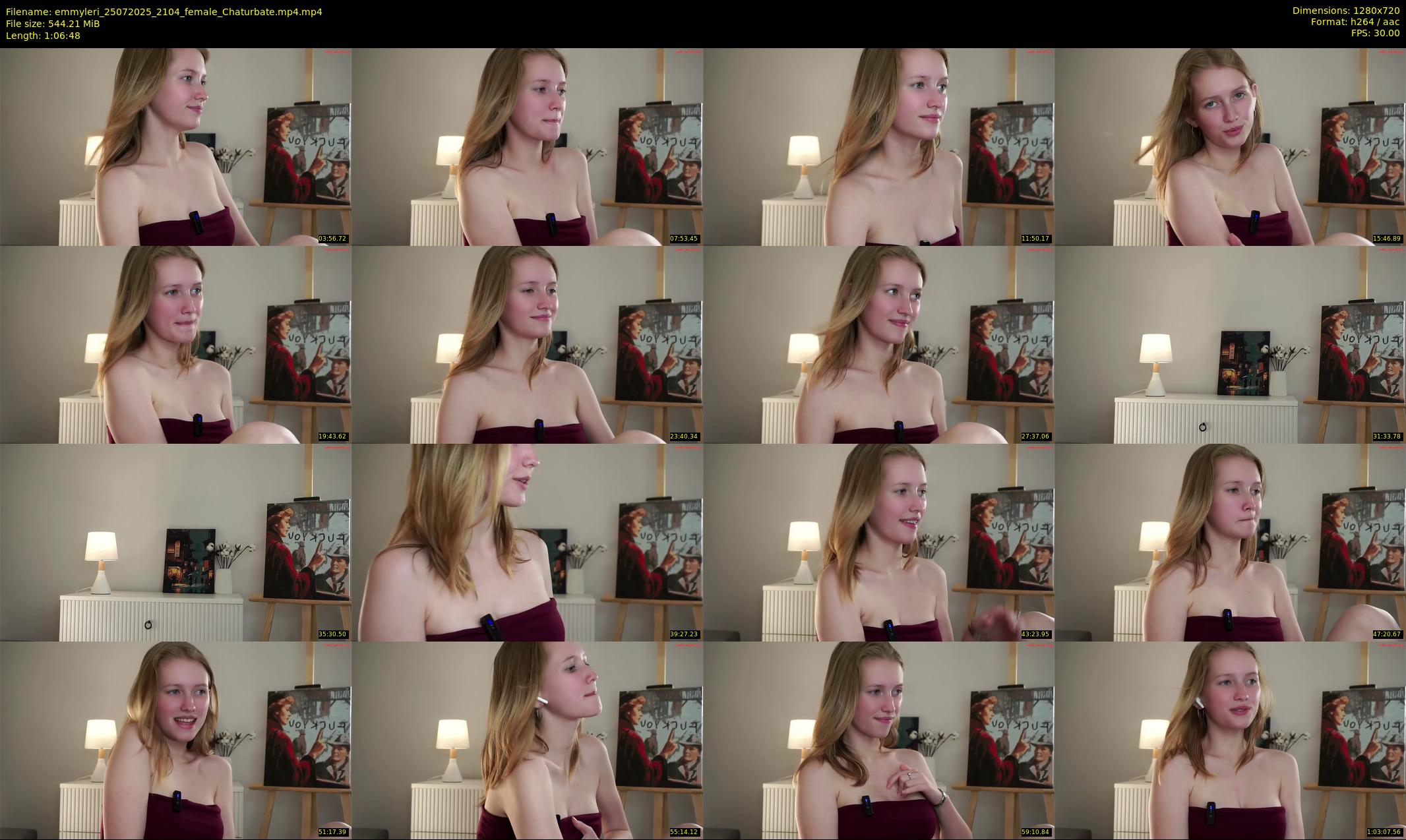 emmyleri — 67 minute Chaturbate female cam show recording, 720p, Jul 25, 2025
