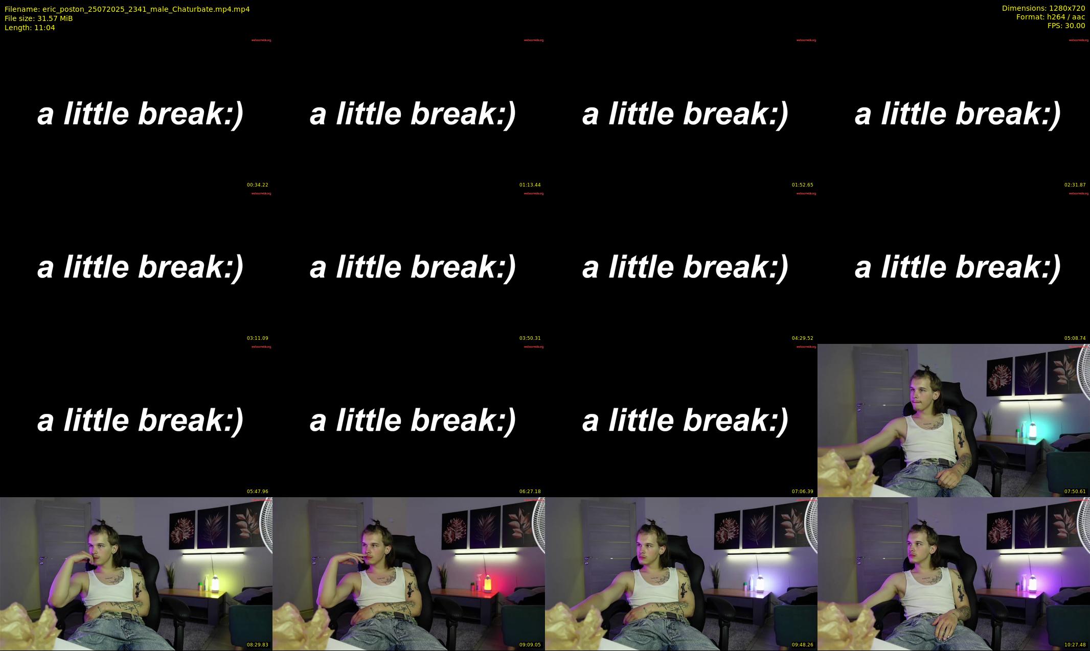 eric_poston — 12 minute Chaturbate male cam show recording, 720p, Jul 25, 2025