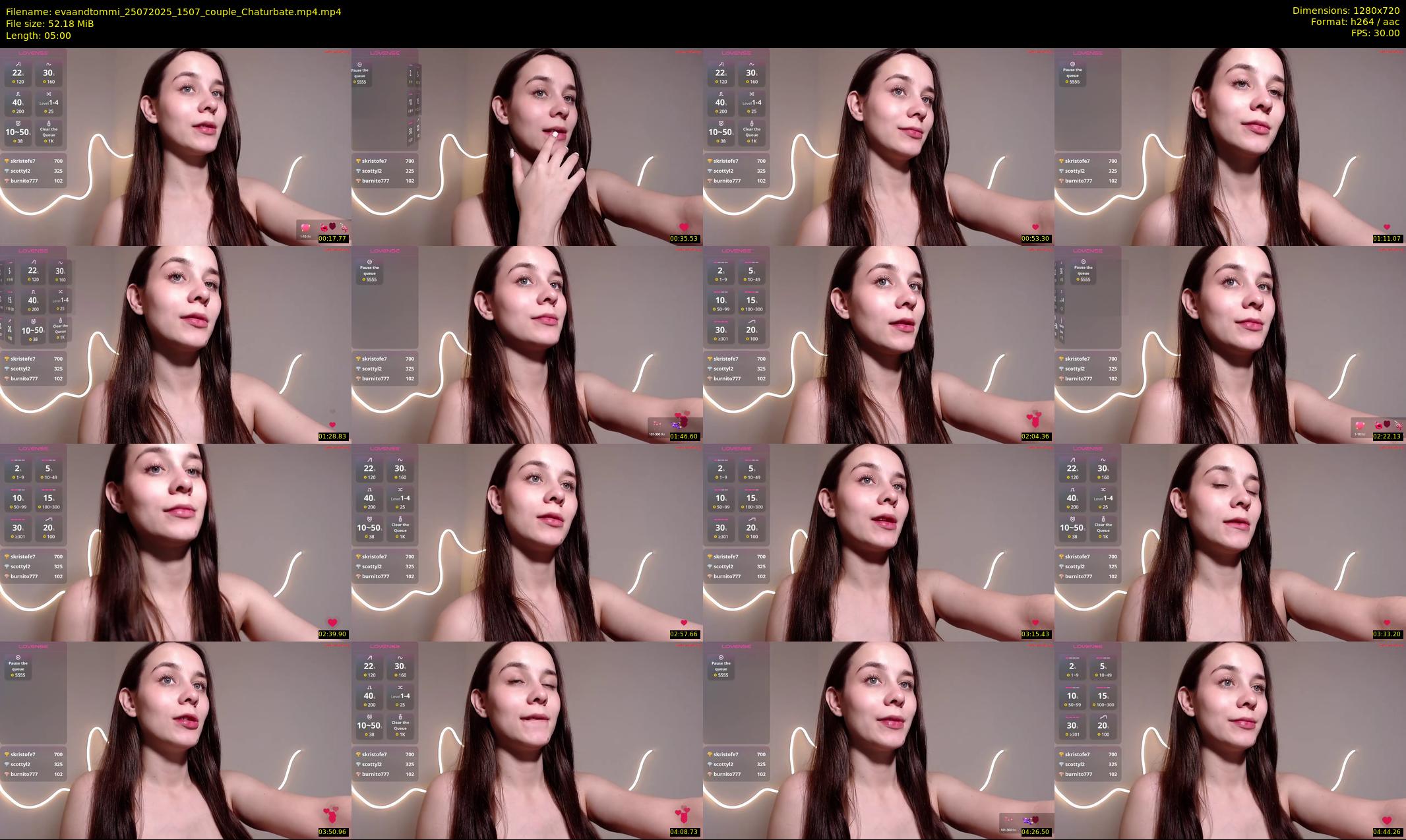 evaandtommi — 5 minute Chaturbate couple cam show recording, 720p, Jul 25, 2025